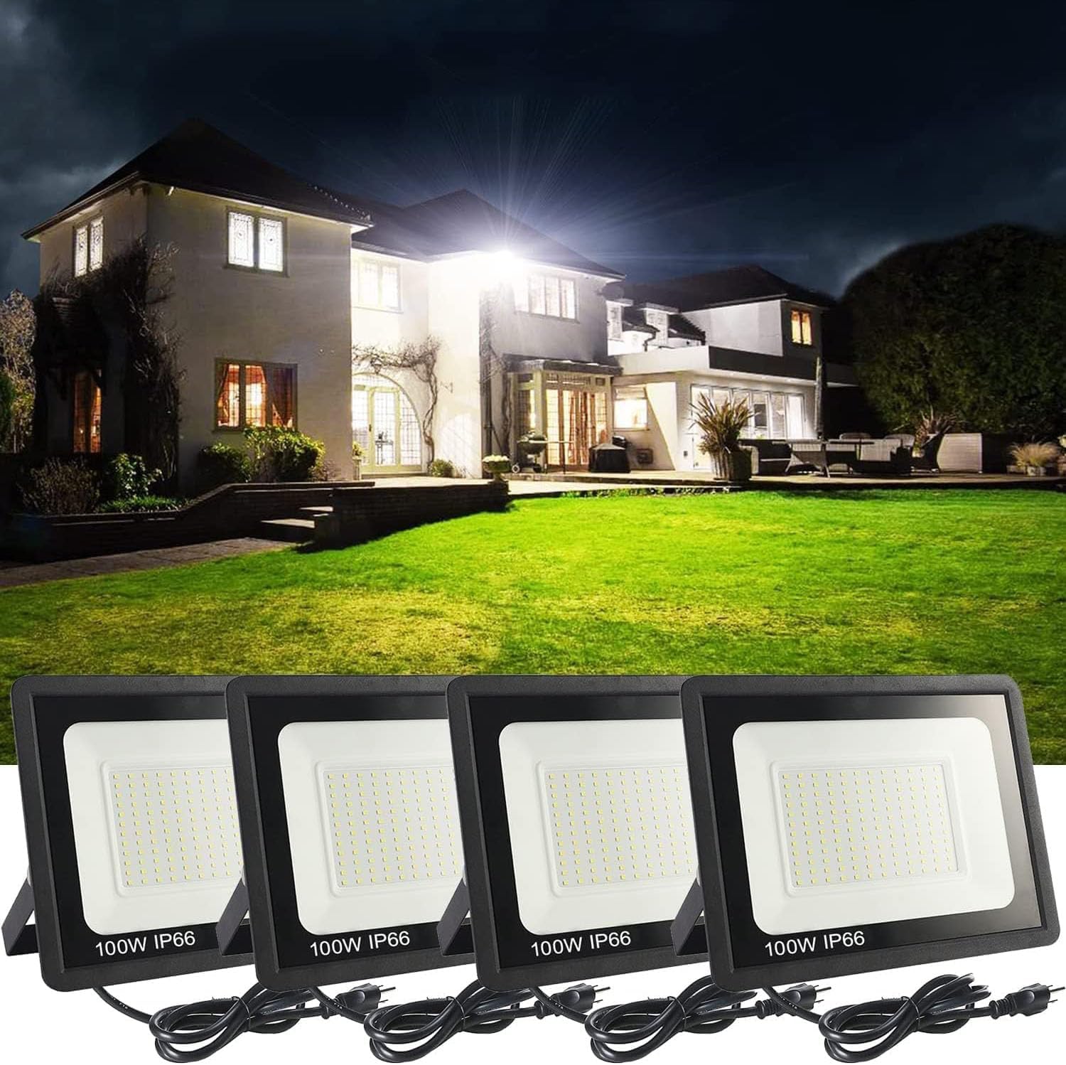 Led Flood Light - 100W LED Flood Light, 11000lm Super
