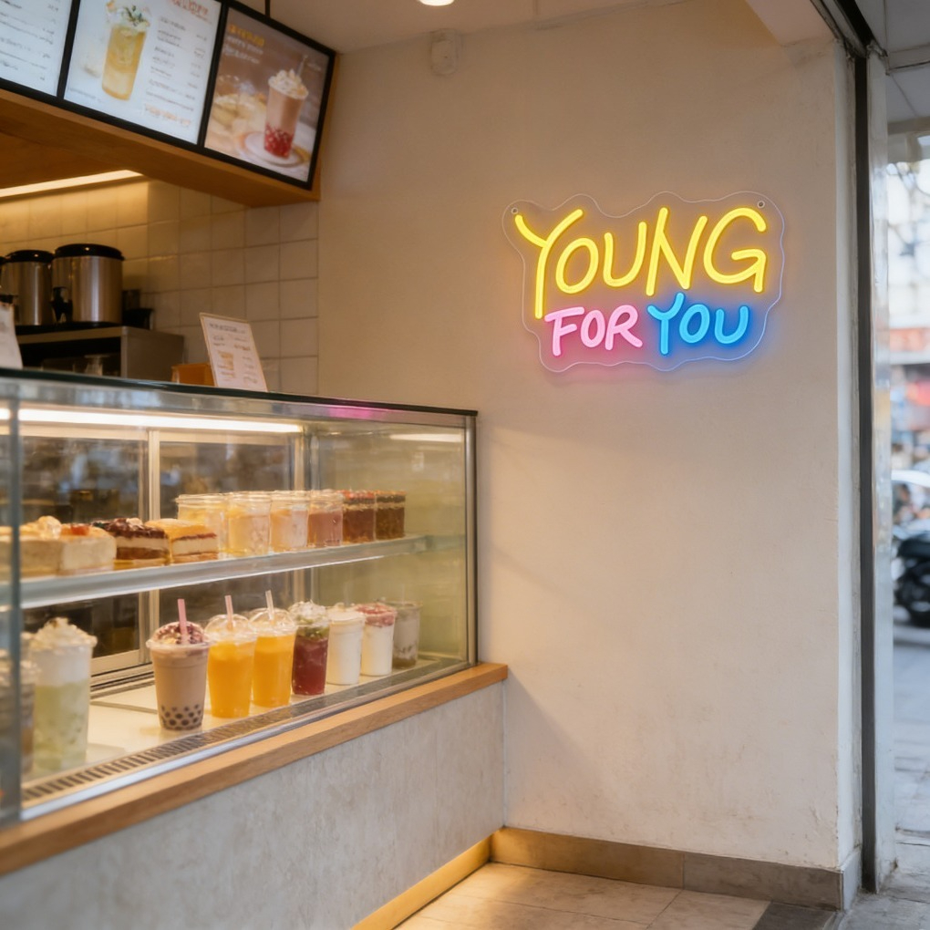 Outdoor Lighting Quotes - Young for You Cafe Neon Sign