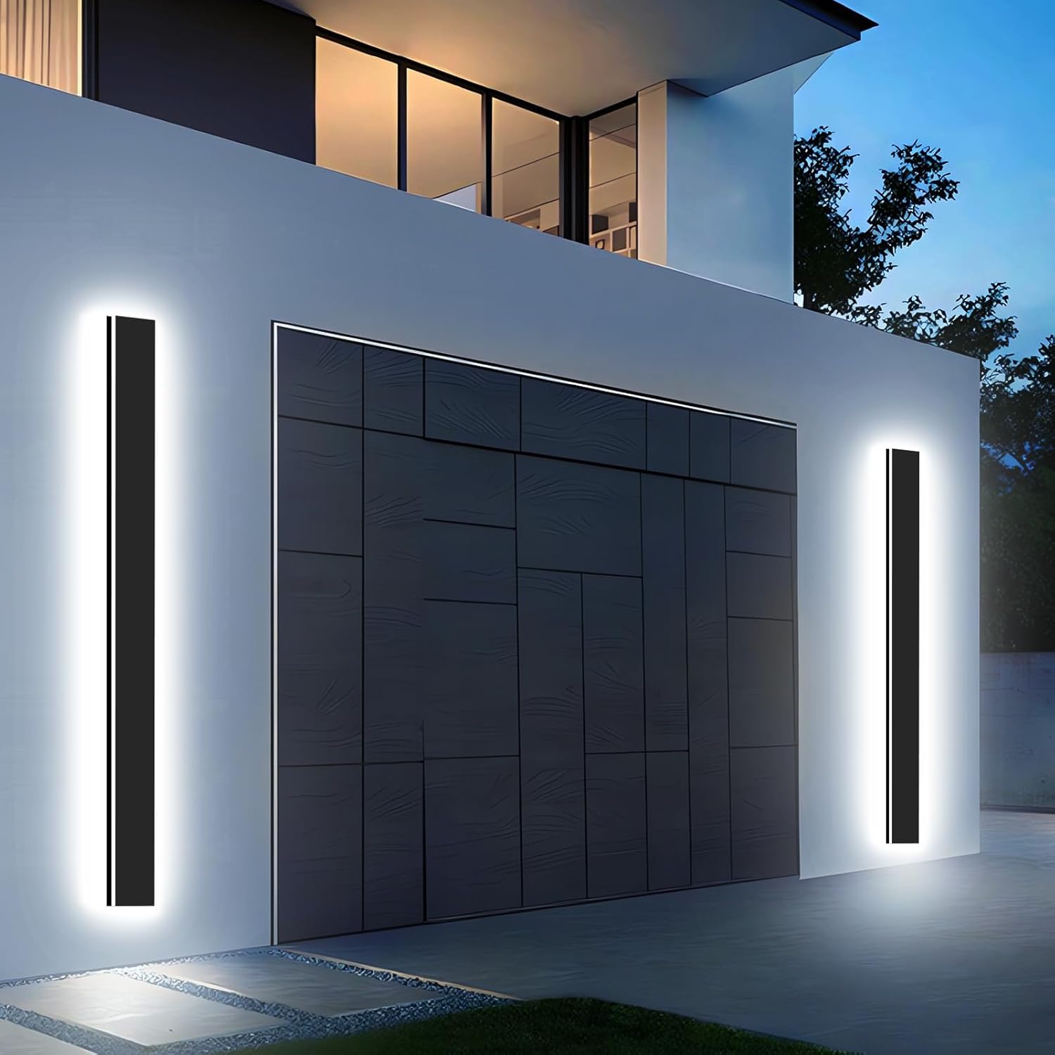Outdoor Lighting Sconce - 47inch 2pcs Modern Outdoor Wall Light,4.33