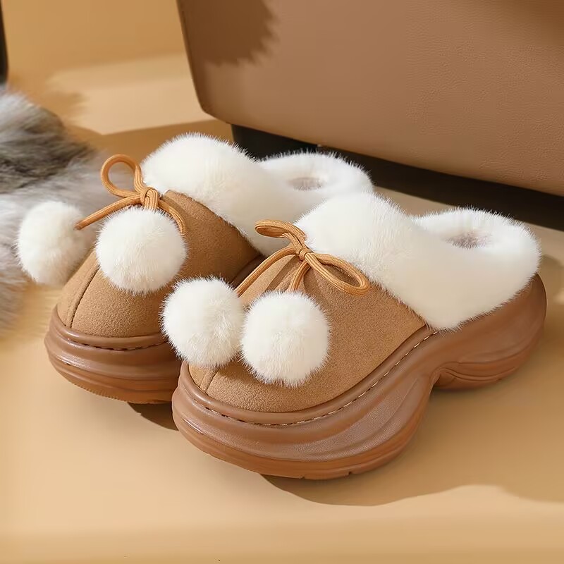 Outdoor Lighting Modern - 2025 Women Plush Warm Cotton Slippers