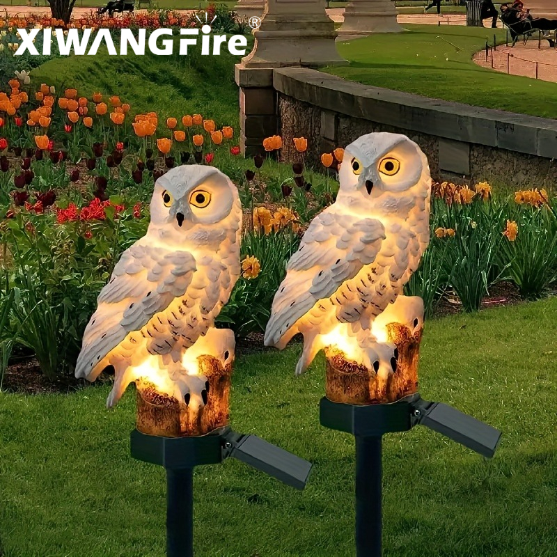 Outdoor Lighting In Ground - Solar Owl Statue Garden Light LED