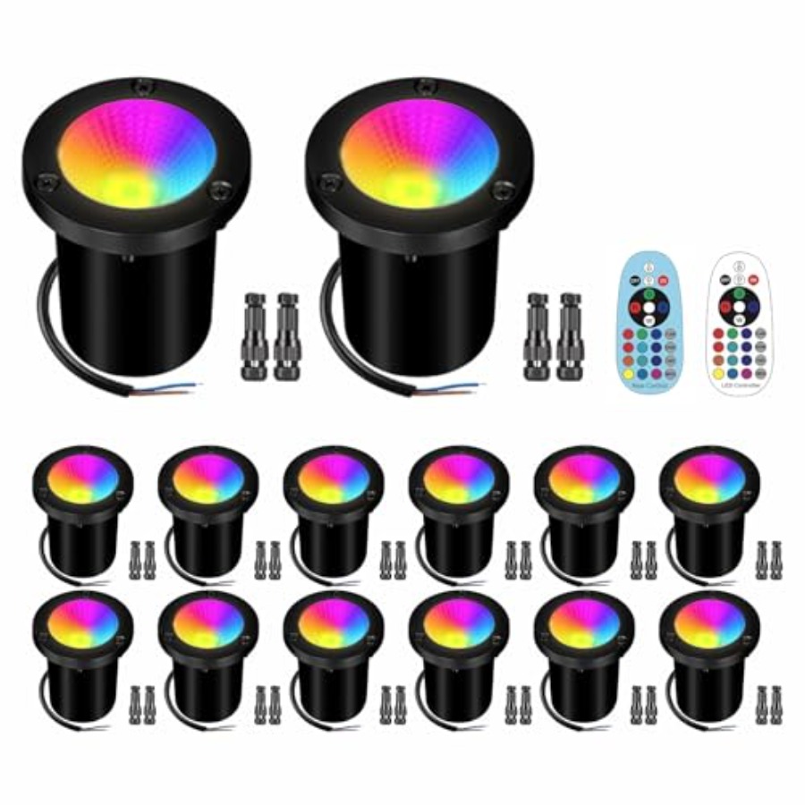 Outdoor Lighting In Ground - Landscape Lighting - 10W RGB In-Ground