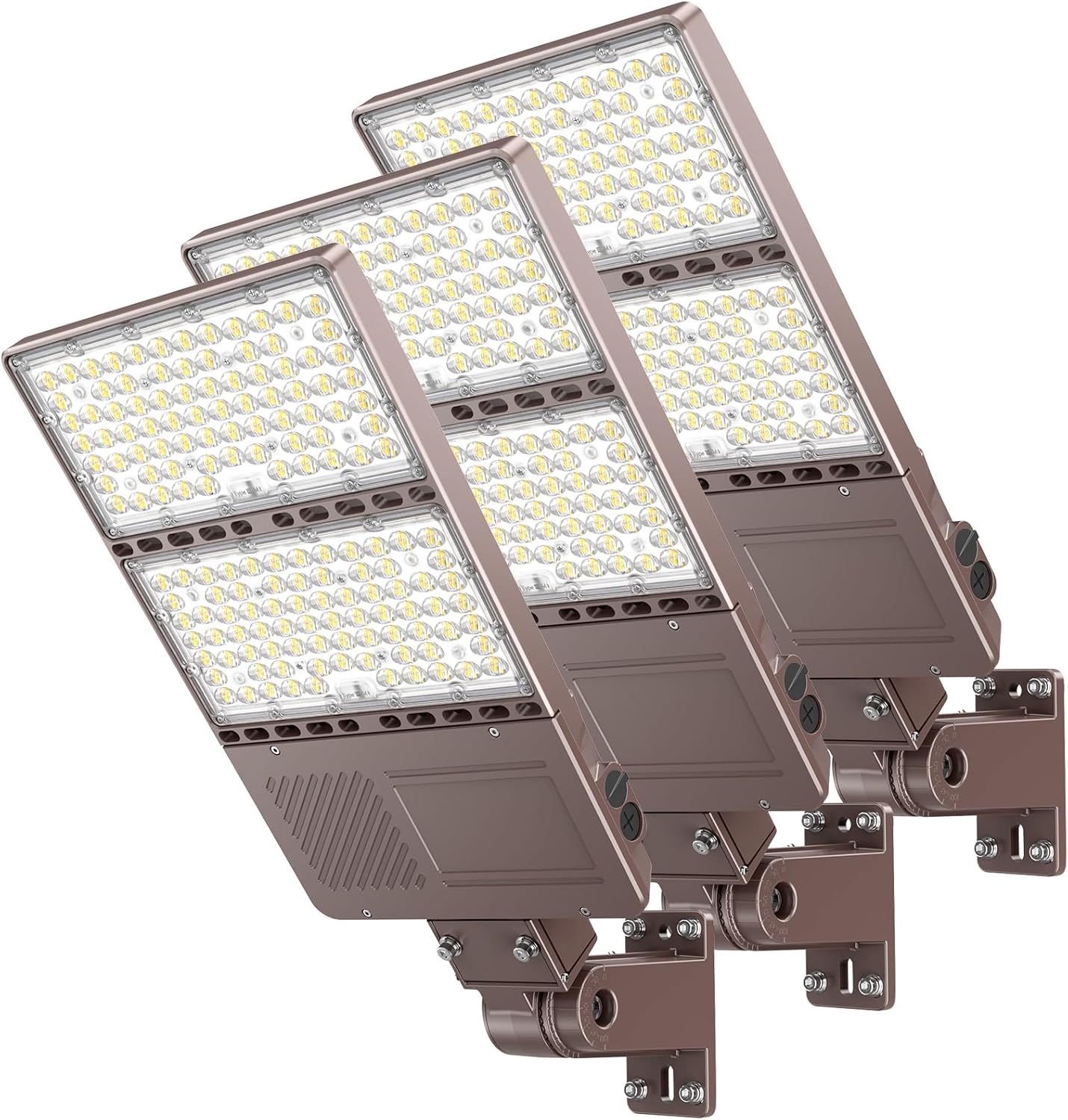 Outdoor Lighting Pole - 3PCS LED Parking Lot Light 350W