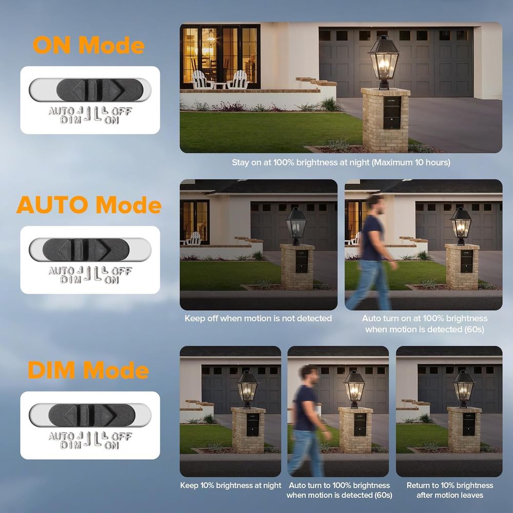 Outdoor Solar Lamp Post Light  - Outdoor Lighting Pole avis et prix