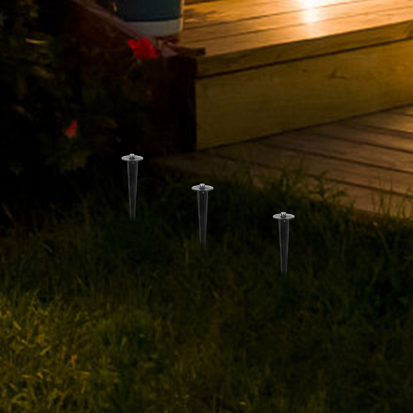 12Pcs Solar Stake Lights Alumi - Outdoor Lighting Ground Fixtures avis et prix
