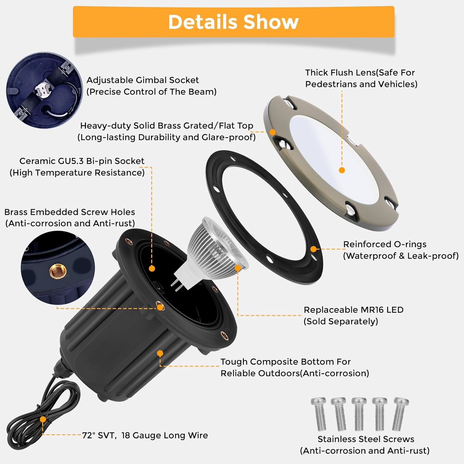 12V Wired Waterproof In Ground - Outdoor Lighting Ground Fixtures avis et prix