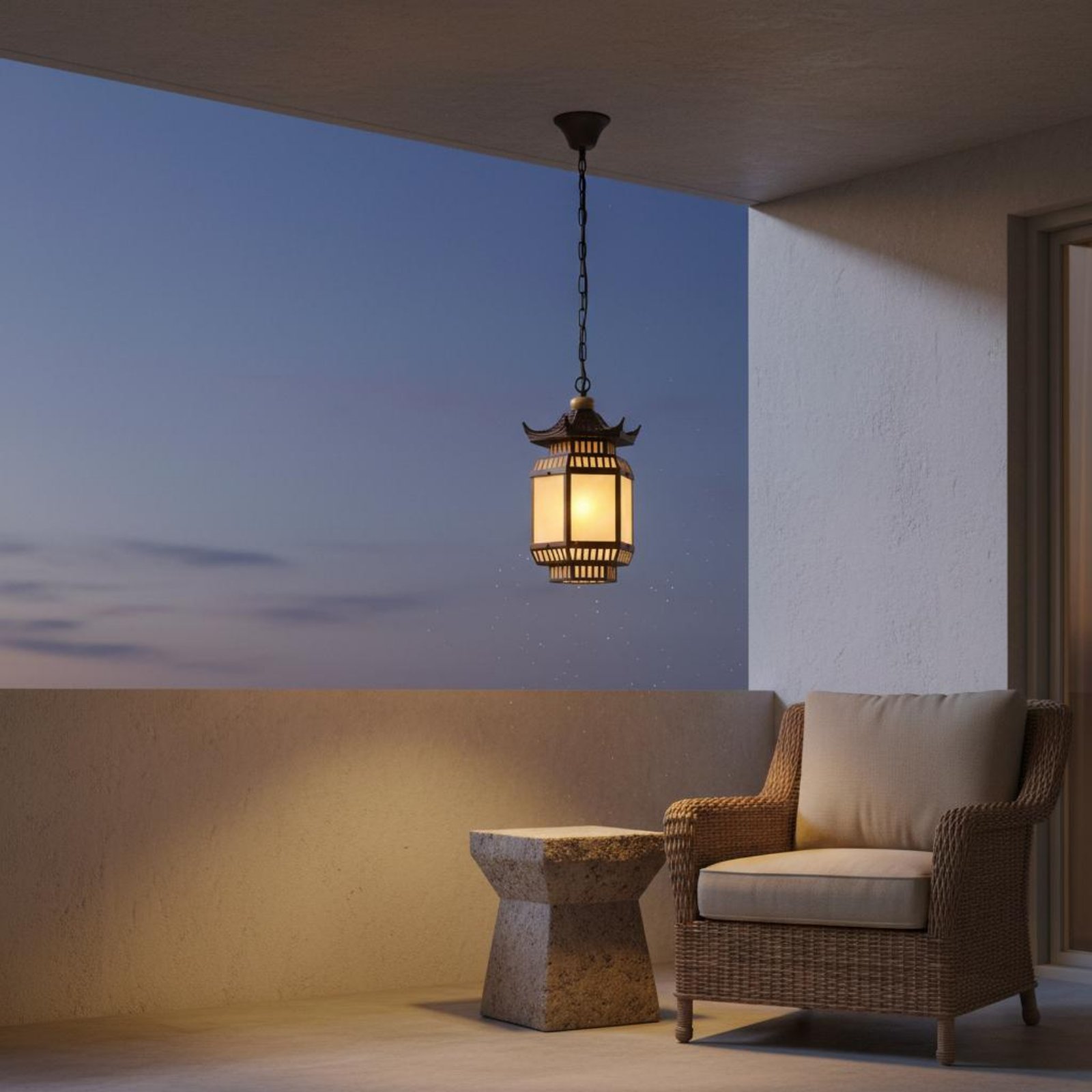 Chinese Design Lantern Lamp De - Outdoor Lighting Modern avis et prix