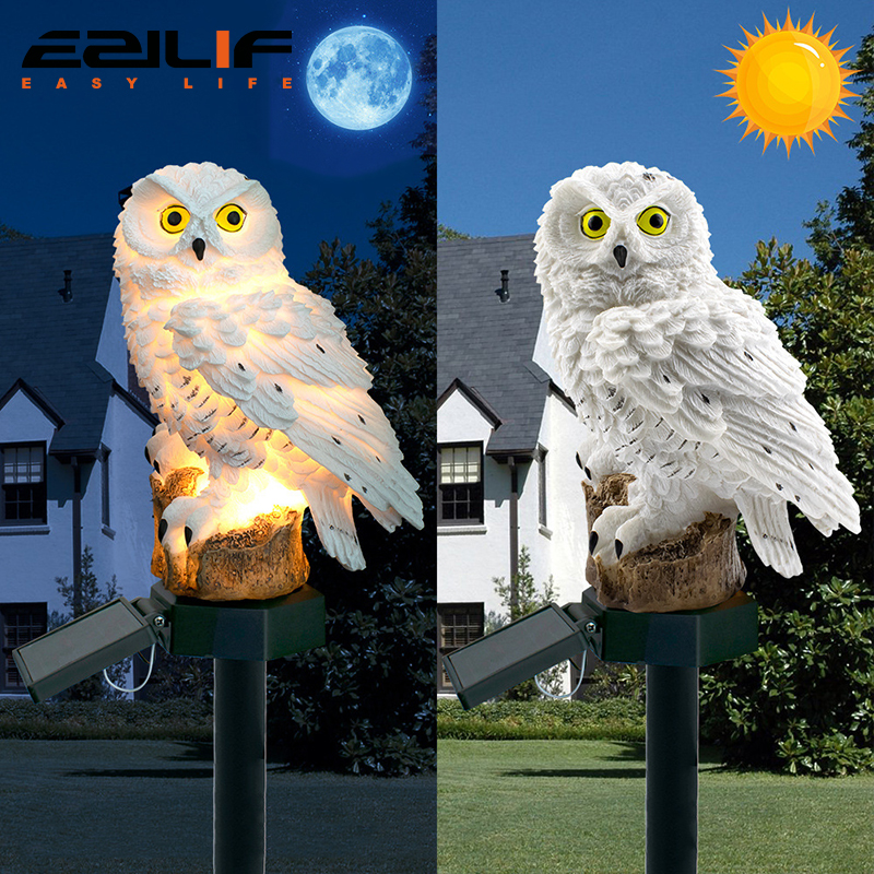 Solar light owl animal sculptu - Outdoor Lighting In Ground avis et prix