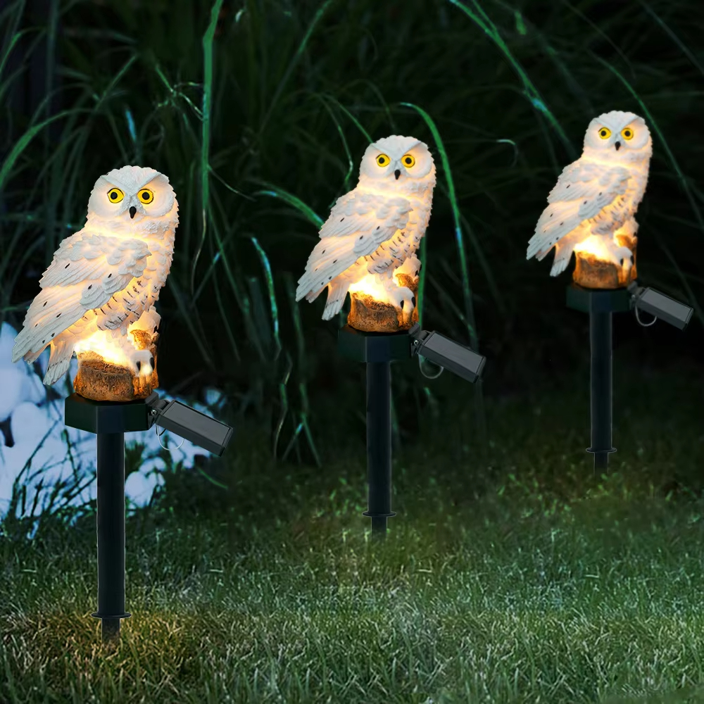 Solar light owl animal sculptu - Outdoor Lighting In Ground avis et prix