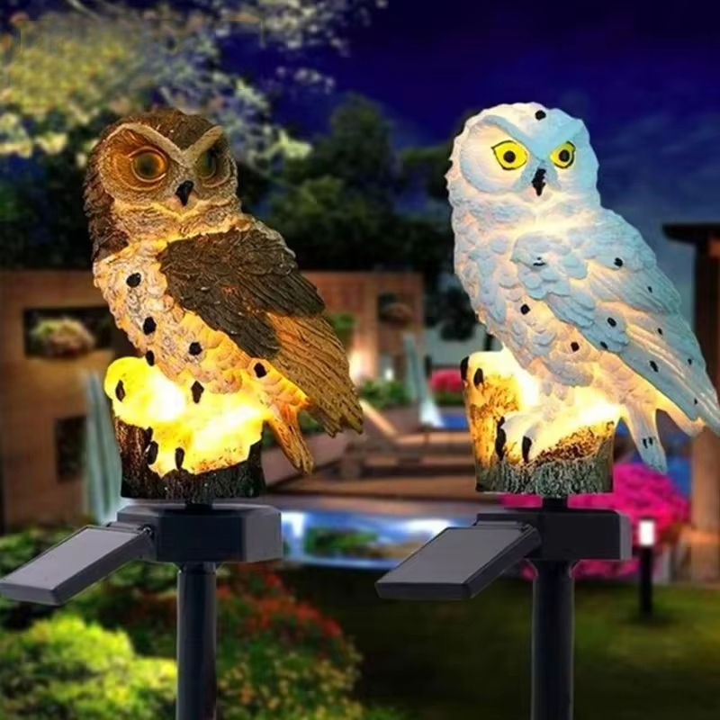 Solar light owl animal sculptu - Outdoor Lighting In Ground avis et prix