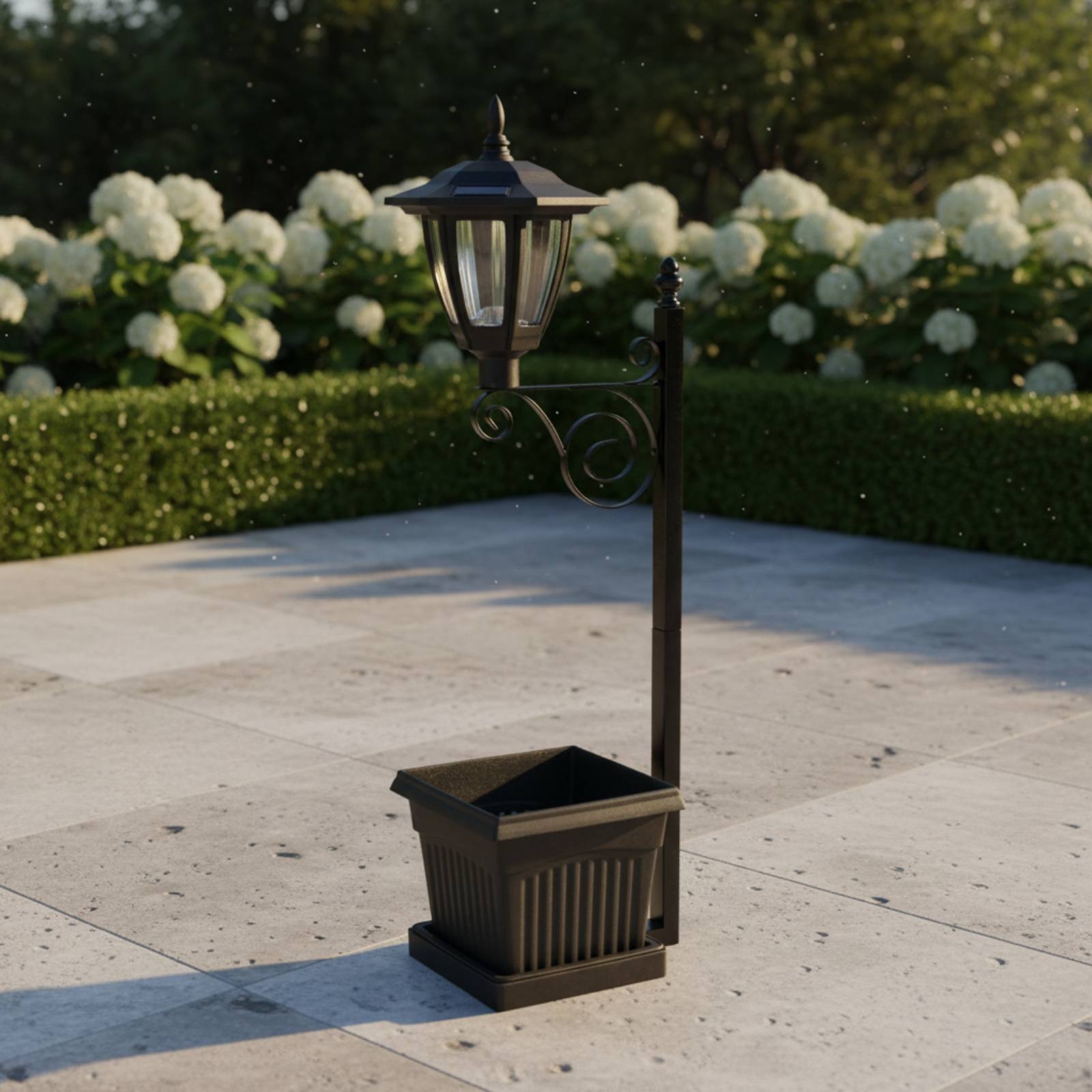 Solar Flower Pot Light Wrought - Outdoor Lighting In Ground avis et prix