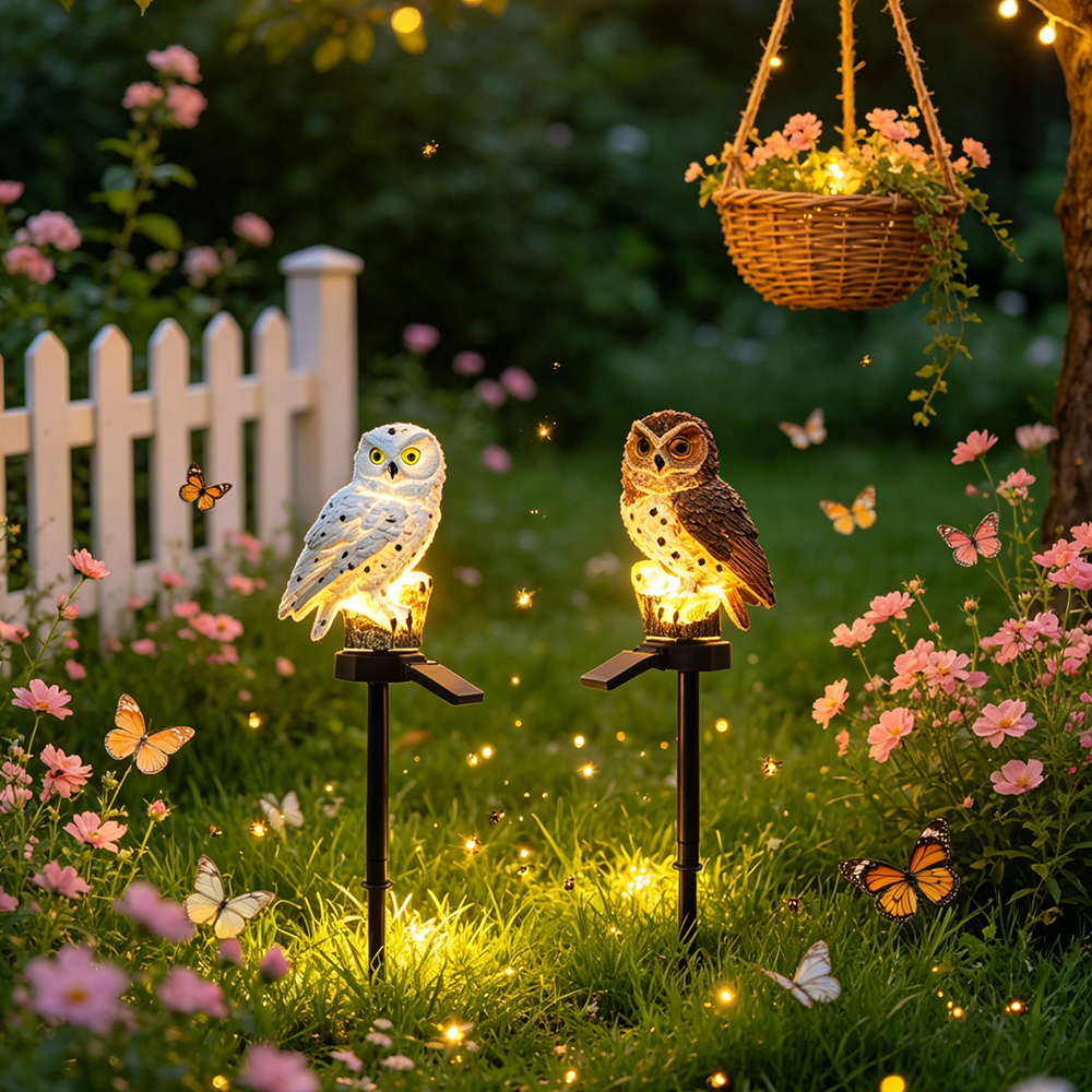 Owl Solar Light, Resin Owl Gro - Outdoor Lighting In Ground avis et prix