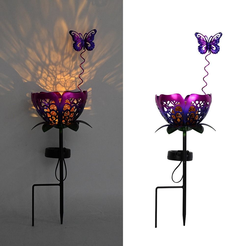 Lotus Shaped Solar Powered Lam - Outdoor Lighting Ground Fixtures avis et prix