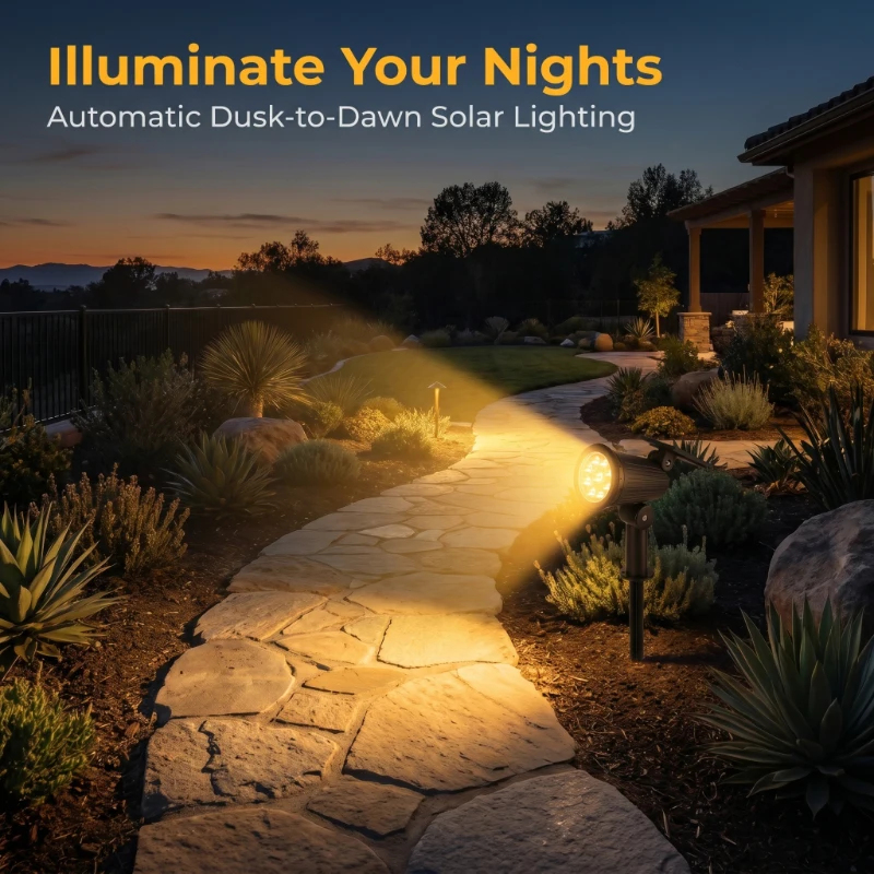 2PCS Solar Powered LED Spotlig - Outdoor Lighting Sconce avis et prix