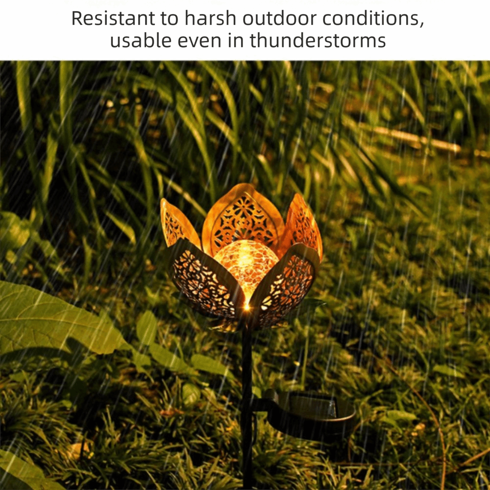 Lotus Shaped Solar Powered Lam - Outdoor Lighting Ground Fixtures avis et prix