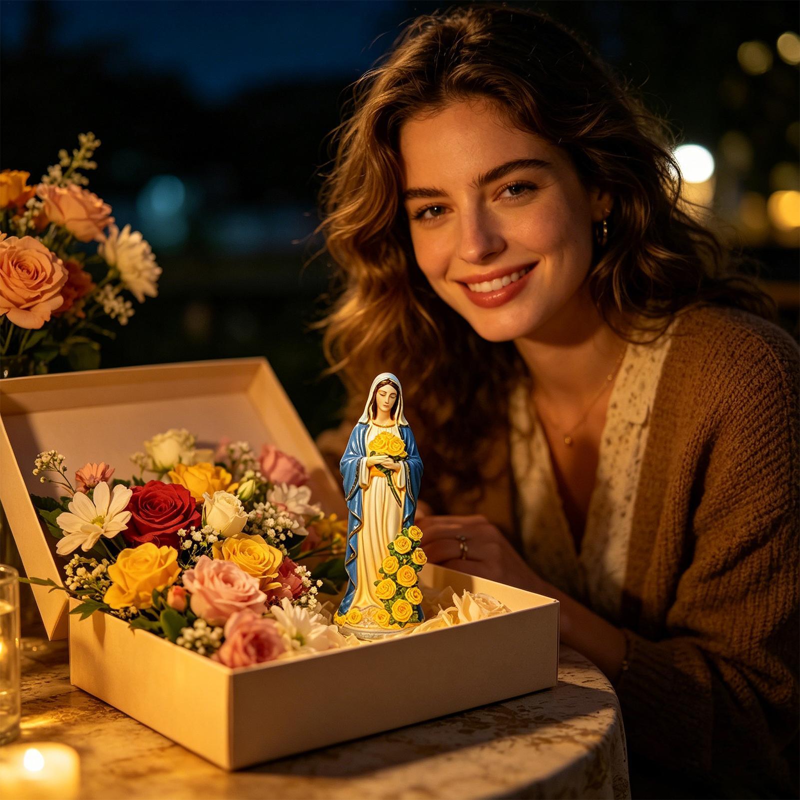Virgin Mary Solar Statue Garde - Outdoor Lighting And Decor avis et prix