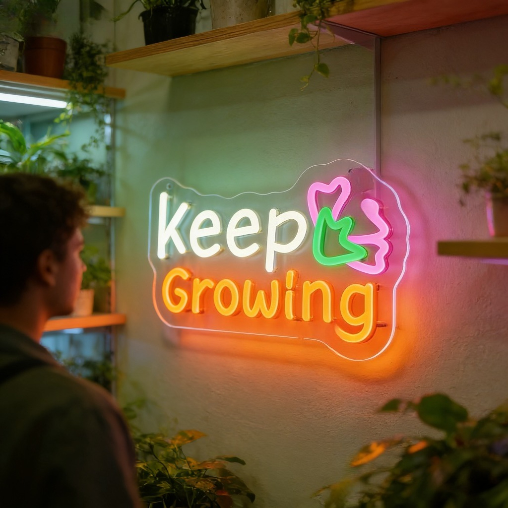 Keep Growing Motivational LED  - Outdoor Lighting Quotes avis et prix