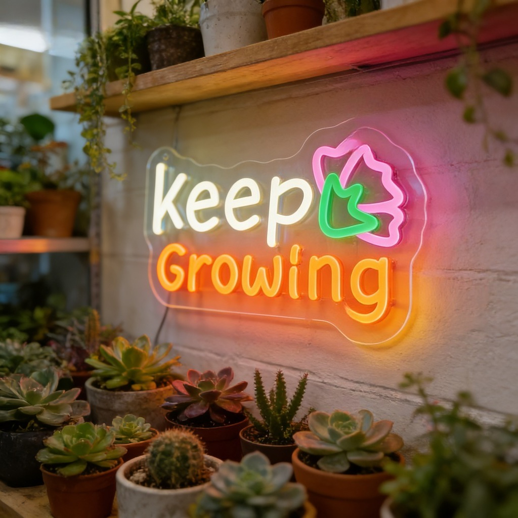 Keep Growing Motivational LED  - Outdoor Lighting Quotes avis et prix