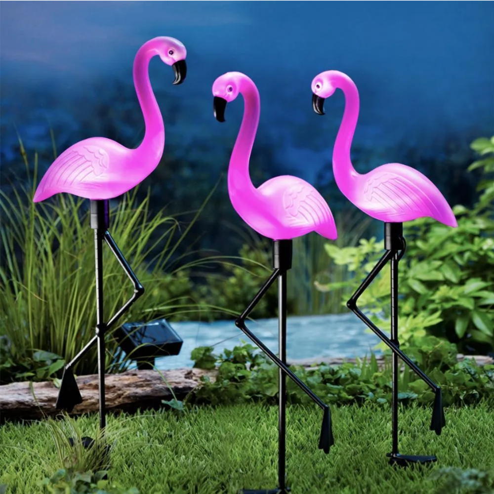 3Pcs Solar Powered Flamingo Gr - Outdoor Lighting In Ground avis et prix