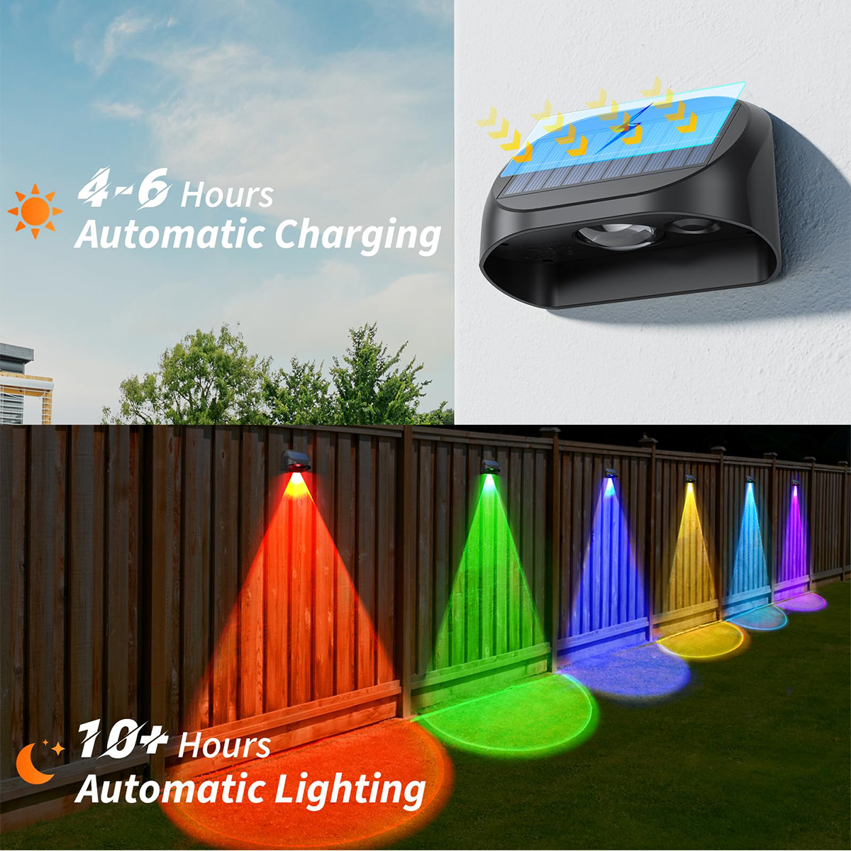 Solar Wall Lamp Solar Fence Li - Outdoor Lighting Sconce avis et prix