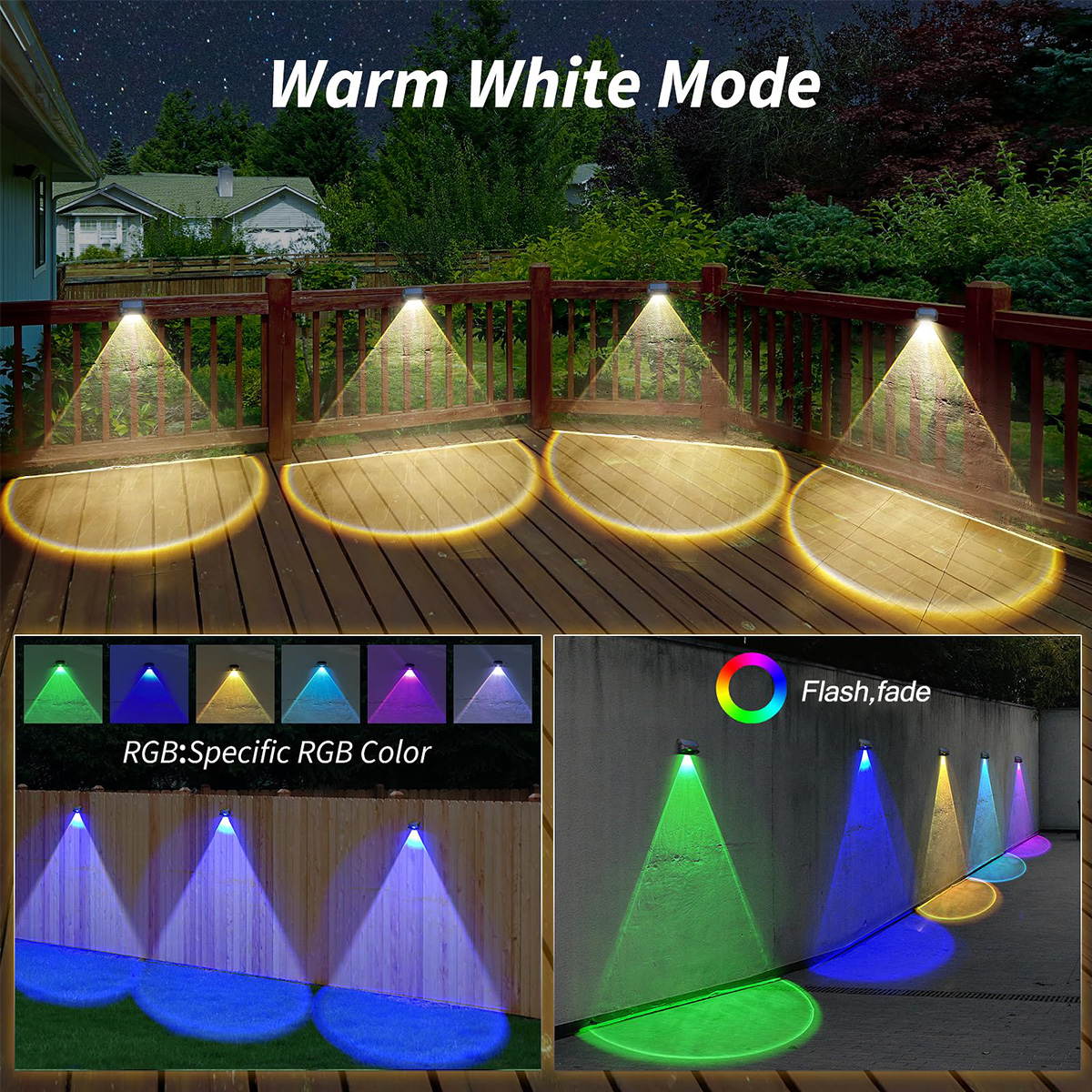 Solar Wall Lamp Solar Fence Li - Outdoor Lighting Sconce avis et prix