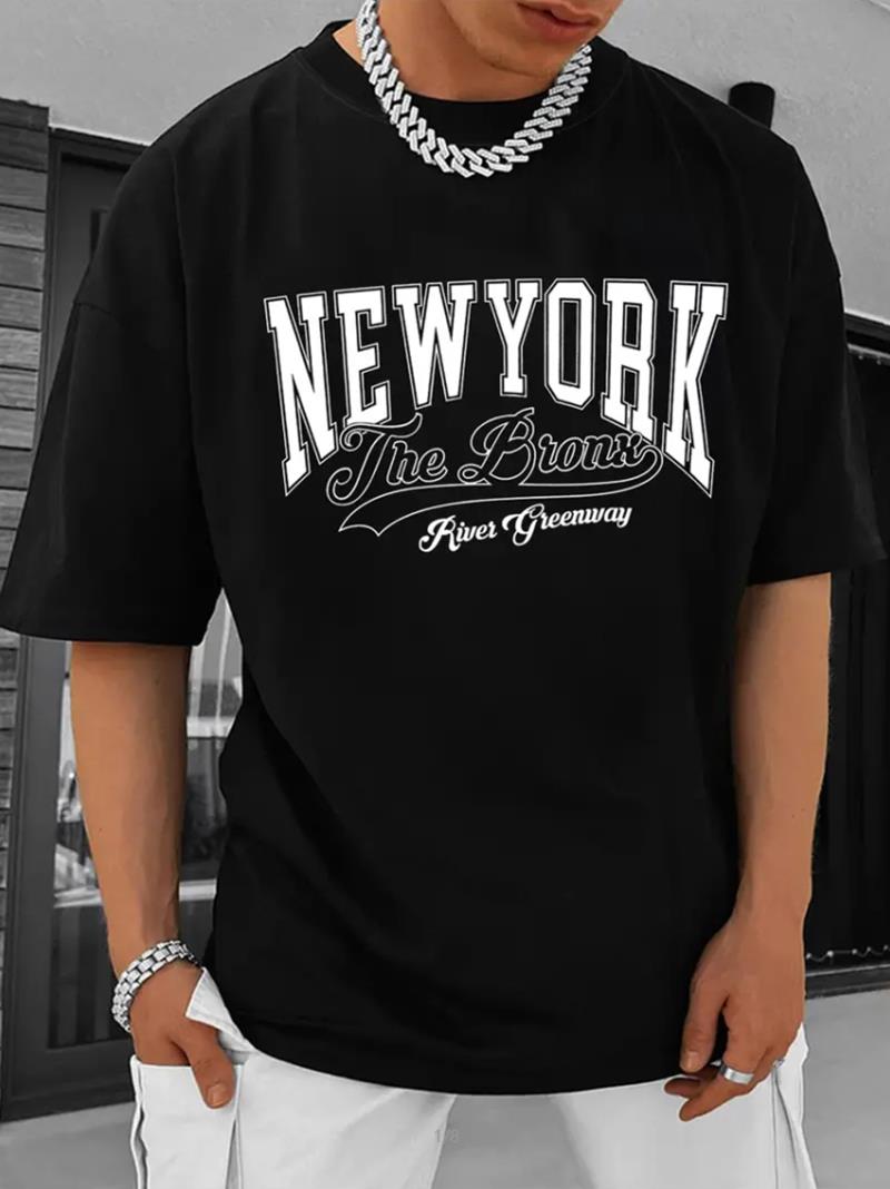 New York Print Men's Round Nec - Outdoor Lighting New York avis et prix