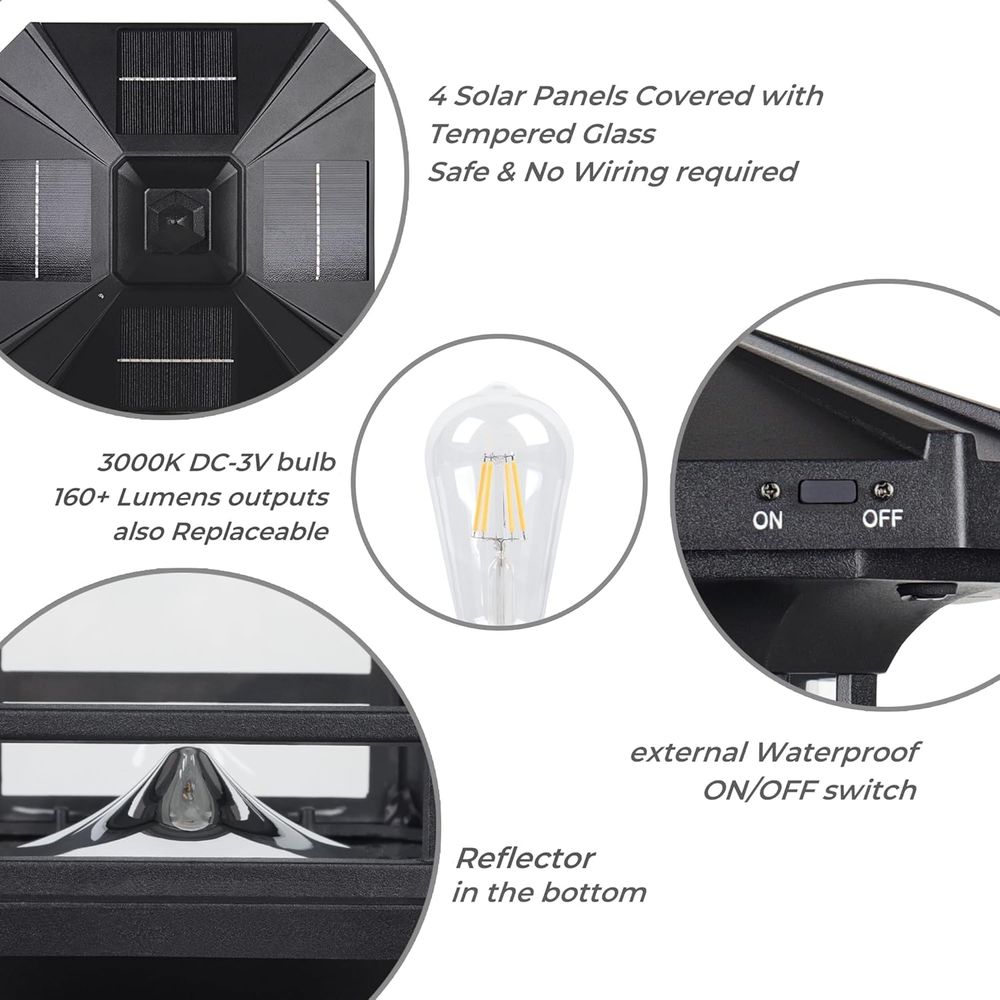 Solar Post Light Outdoor, ST43 - Outdoor Lighting Pole avis et prix
