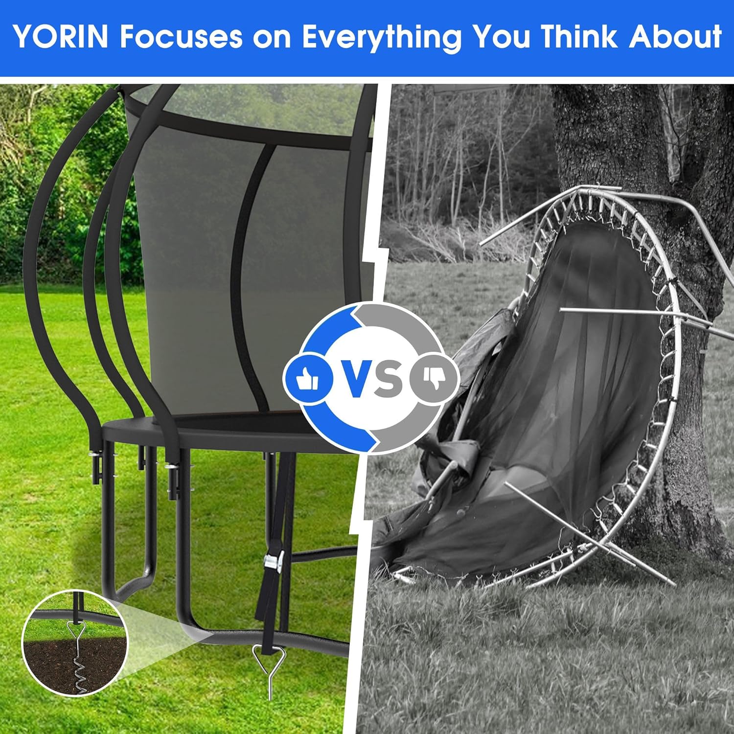 Large Outdoor Trampoline with  - Outdoor Lighting Modern avis et prix