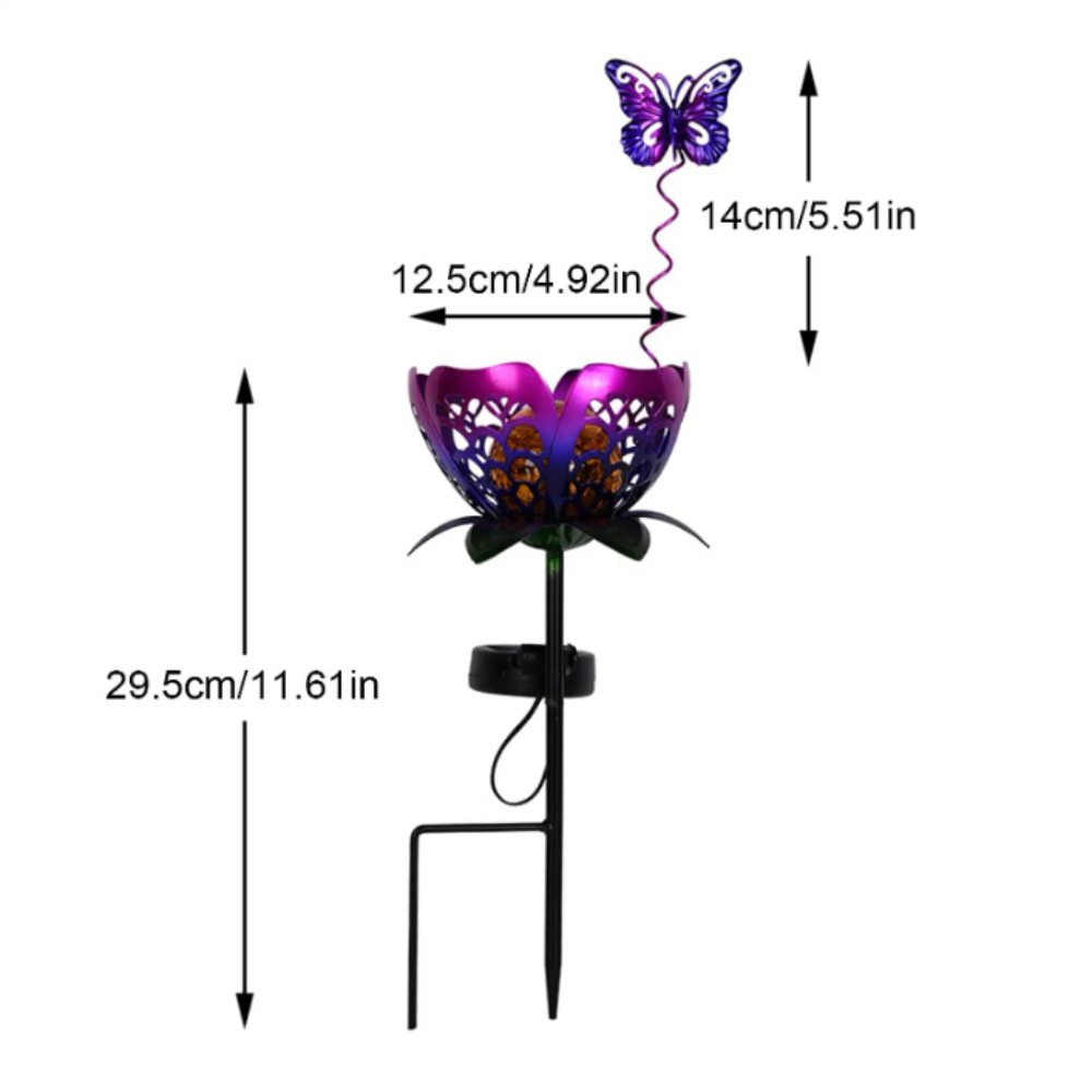 Lotus Shaped Solar Powered Lam - Outdoor Lighting Ground Fixtures avis et prix