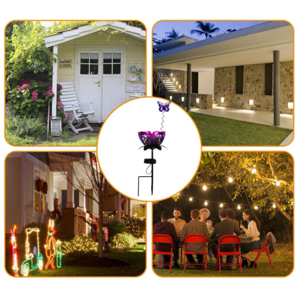 Lotus Shaped Solar Powered Lam - Outdoor Lighting Ground Fixtures avis et prix