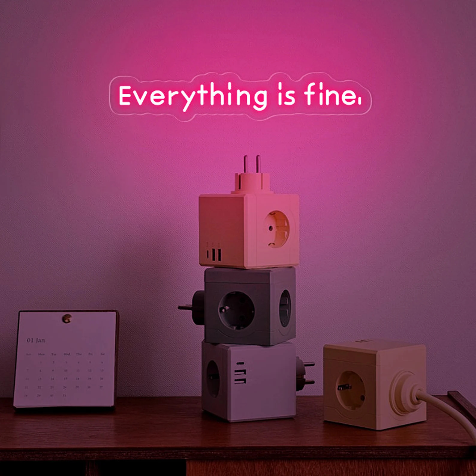 Everything Is Fine Neon Sign,  - Outdoor Lighting Quotes avis et prix