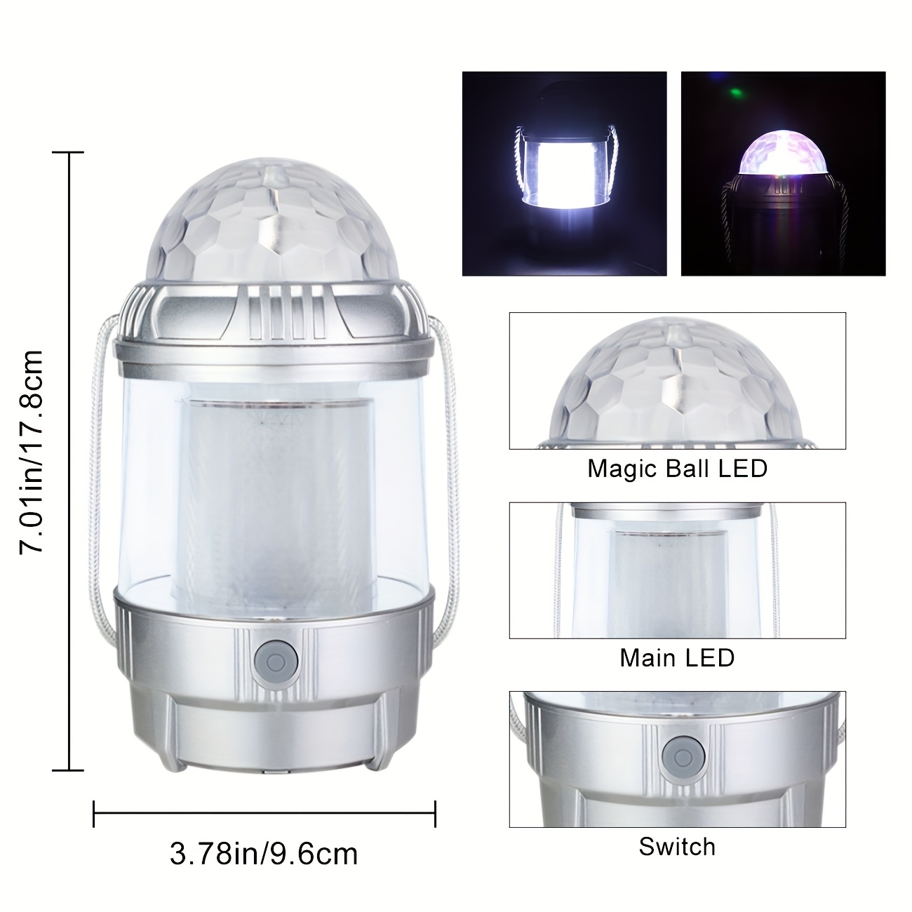 1-4PCS LEDCamping Lantern Rech - Outdoor Lighting And Decor avis et prix