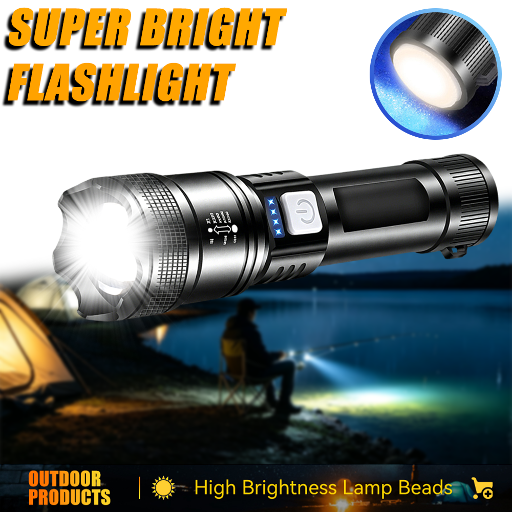 Powerful LED Flashlight USB Re - Outdoor Lighting Pole avis et prix