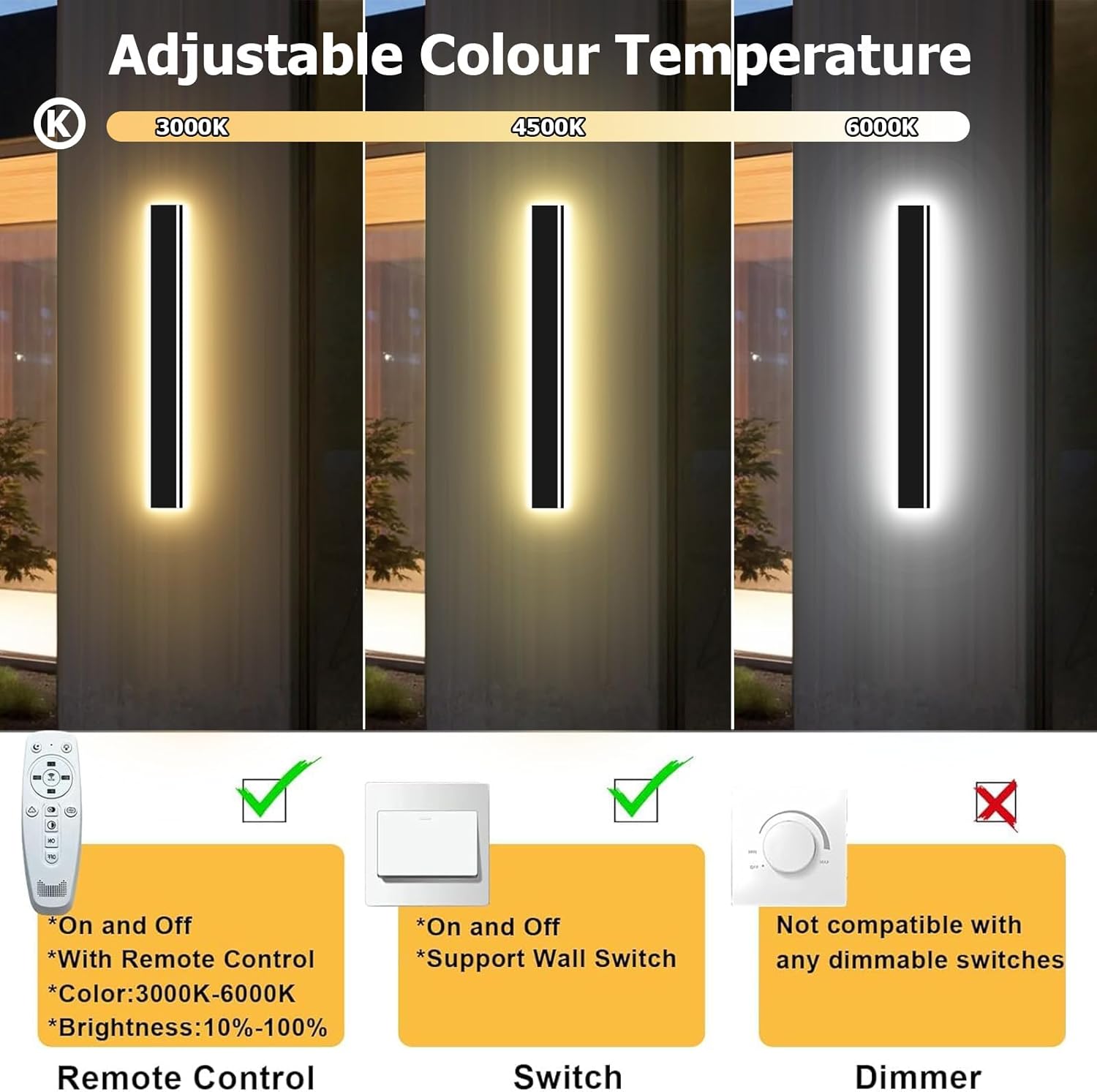 47inch 2pcs Modern Outdoor Wal - Outdoor Lighting Sconce avis et prix