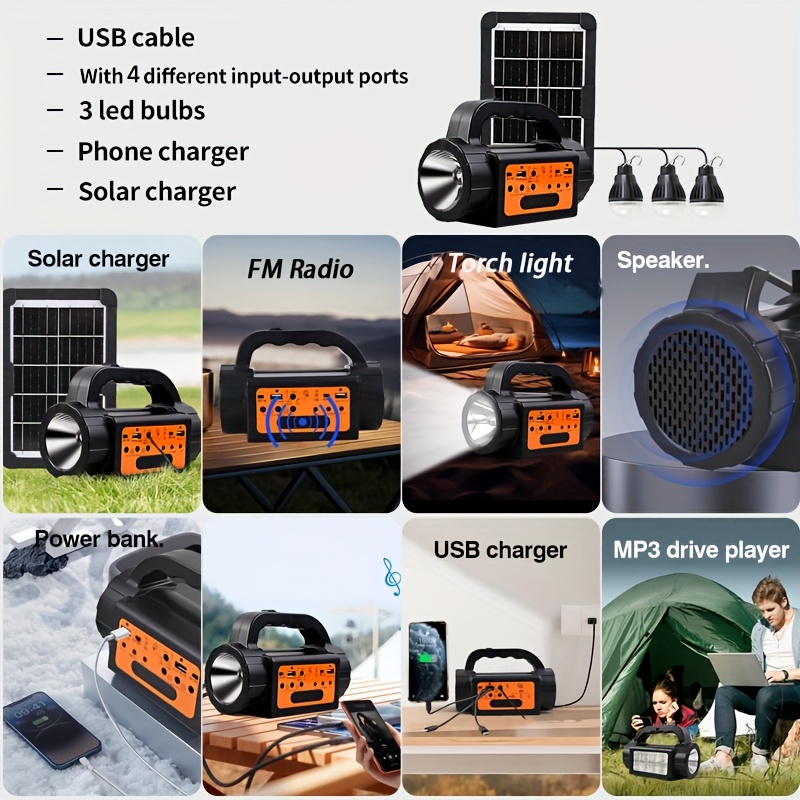 Solar Rechargeable Camping Lig - Outdoor Lighting Wire avis et prix