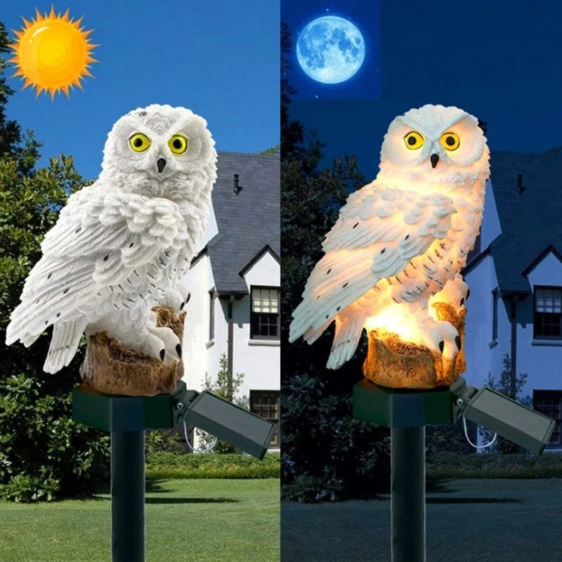 Solar Owl Statue Garden Light  - Outdoor Lighting In Ground avis et prix