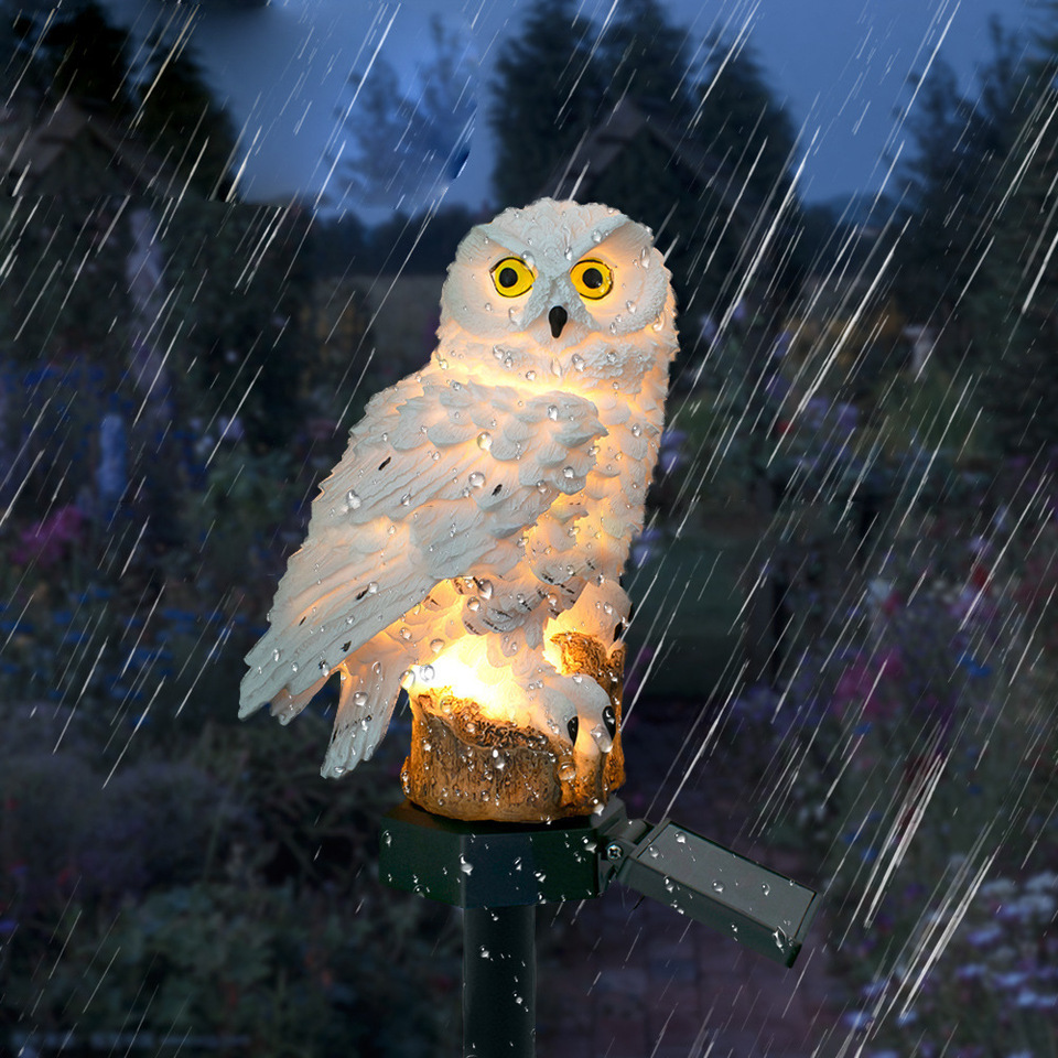 Solar Owl Statue Garden Light  - Outdoor Lighting In Ground avis et prix