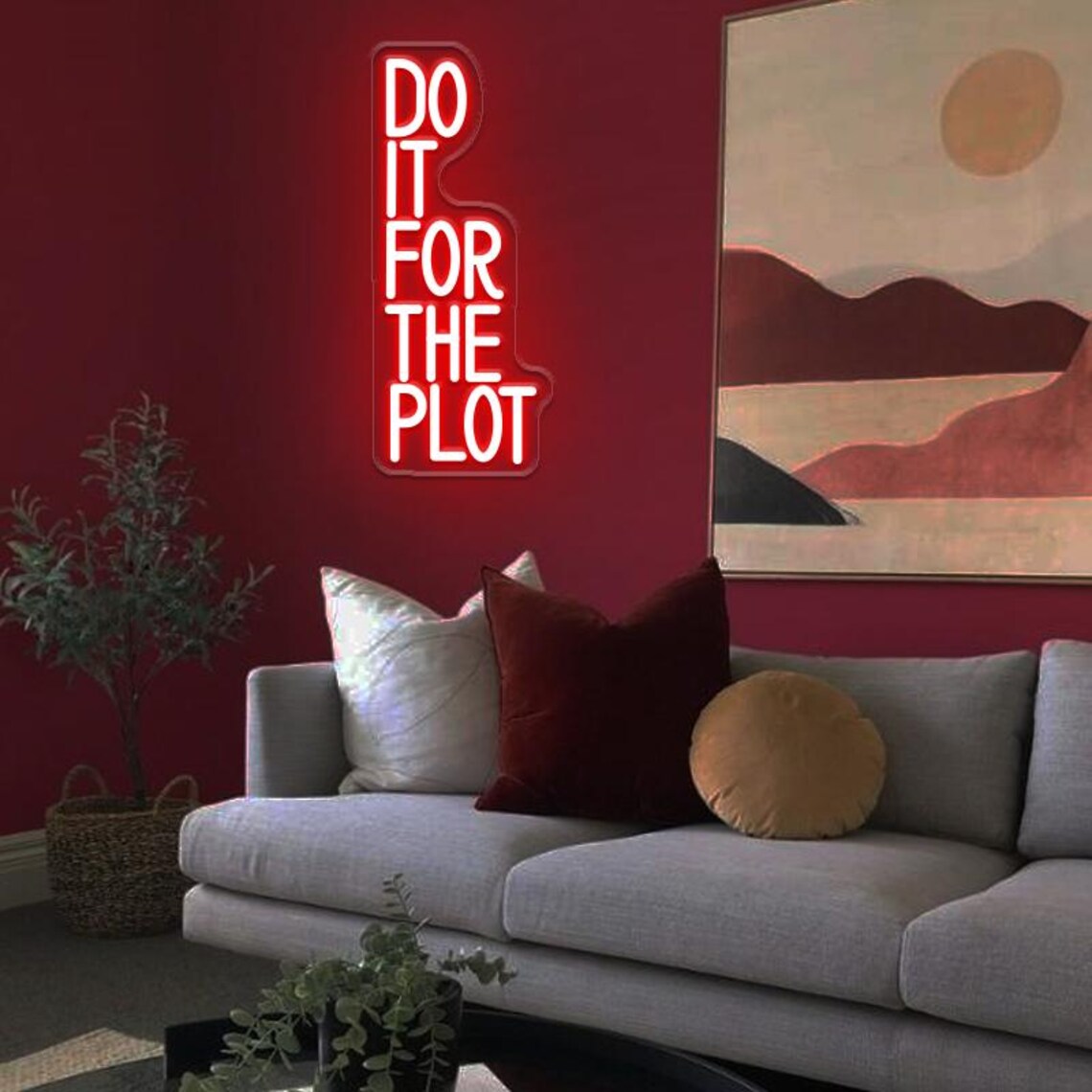 Do It For The Plot Neon Sign,M - Outdoor Lighting Quotes avis et prix
