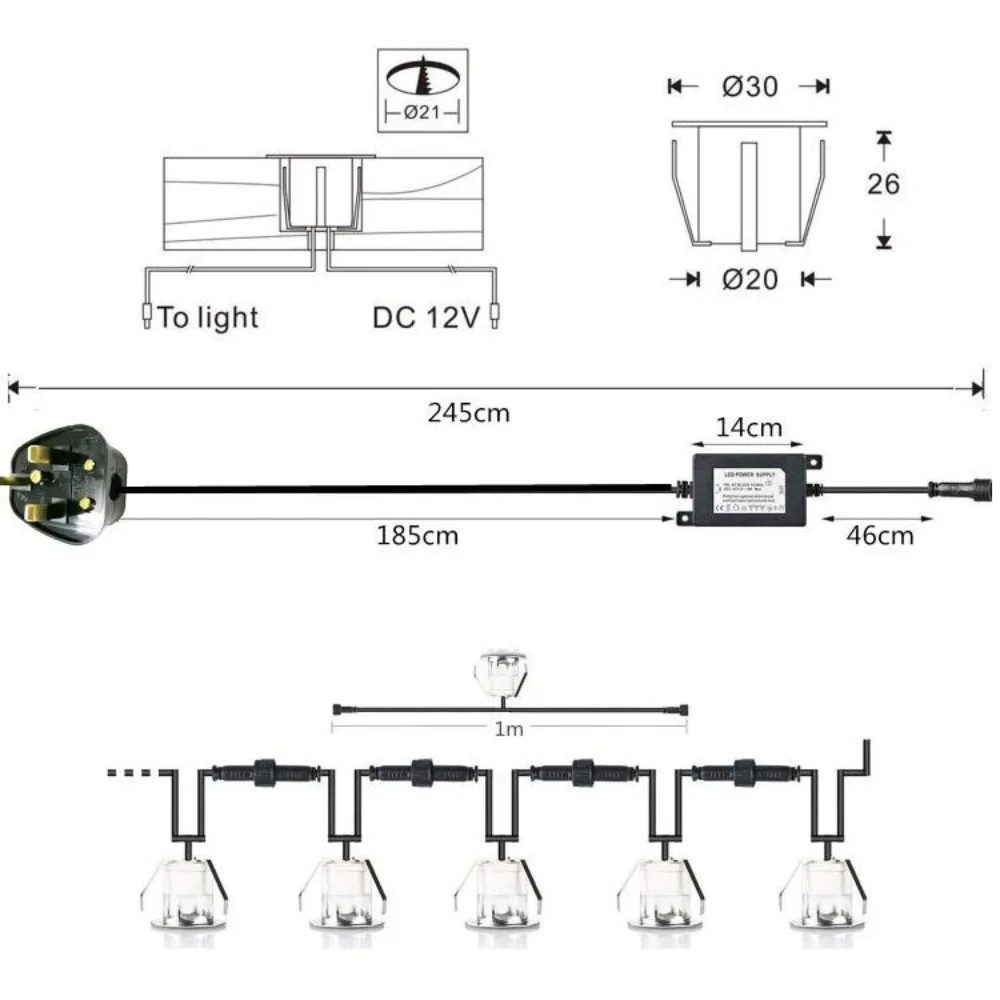 32mm RGBW LED Deck Light 0 6W  - Outdoor Lighting Ground Fixtures avis et prix