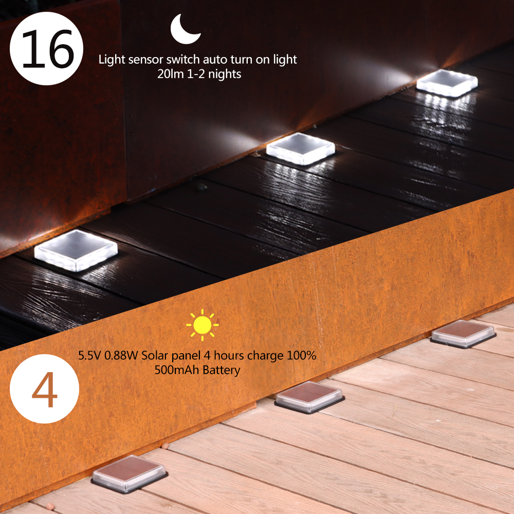Solar Deck Light Outdoor Water - Outdoor Lighting Ground Fixtures avis et prix