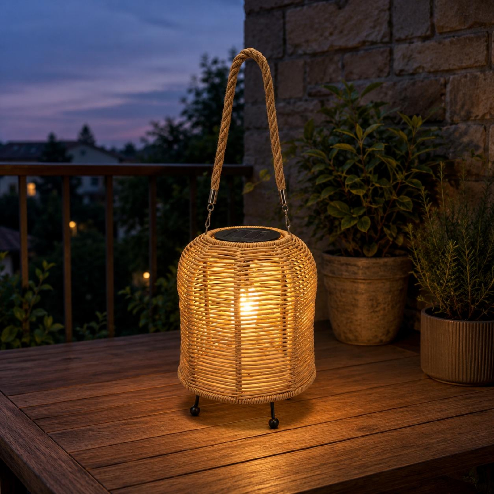 Handwoven Solar Lantern Warm L - Outdoor Lighting And Decor avis et prix