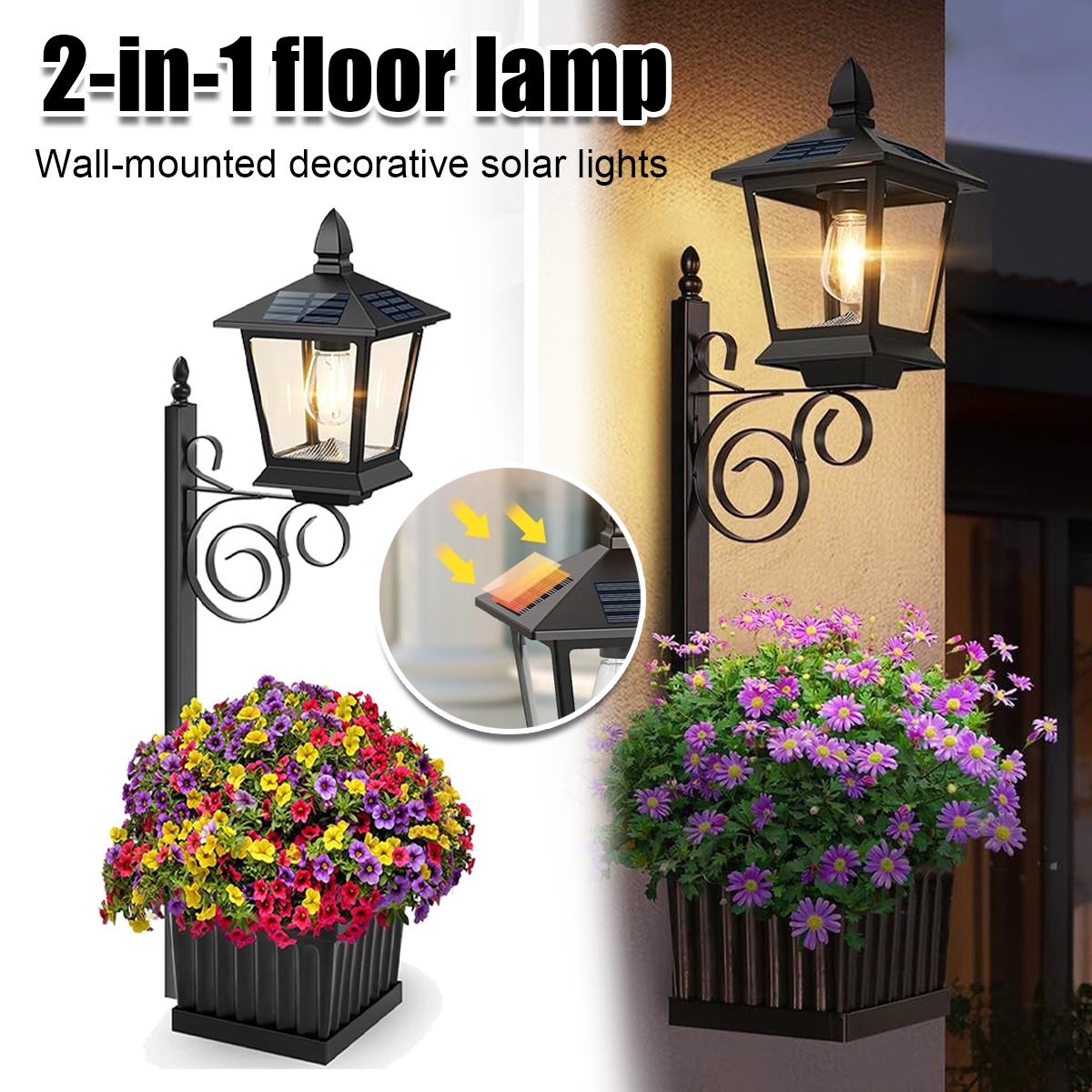 2-in-1 Solar Garden Planter La - Outdoor Lighting In Ground avis et prix