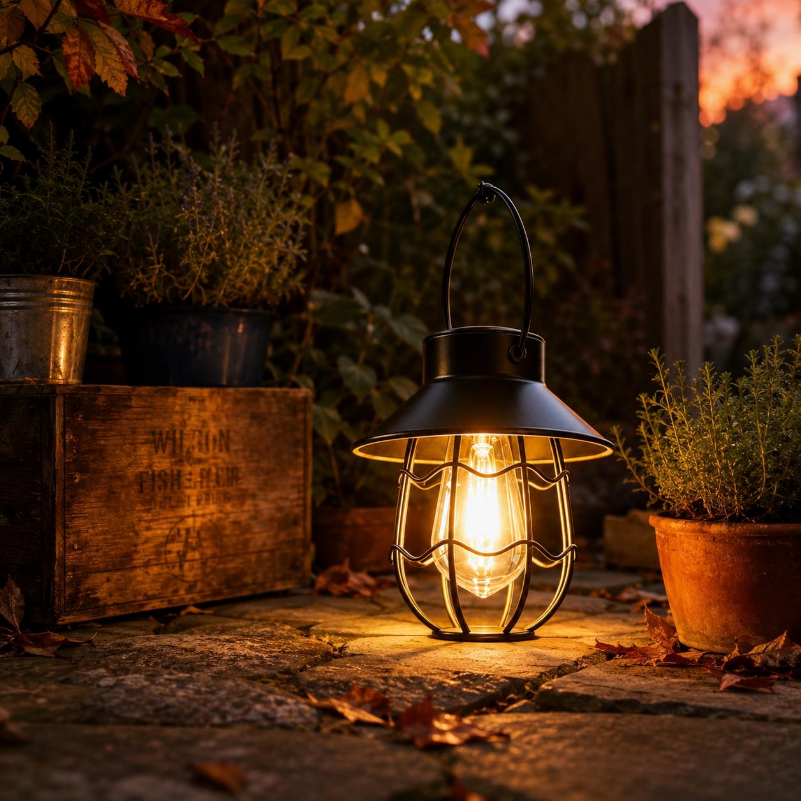 Wavy Frame Lantern Energy Savi - Outdoor Lighting And Decor avis et prix