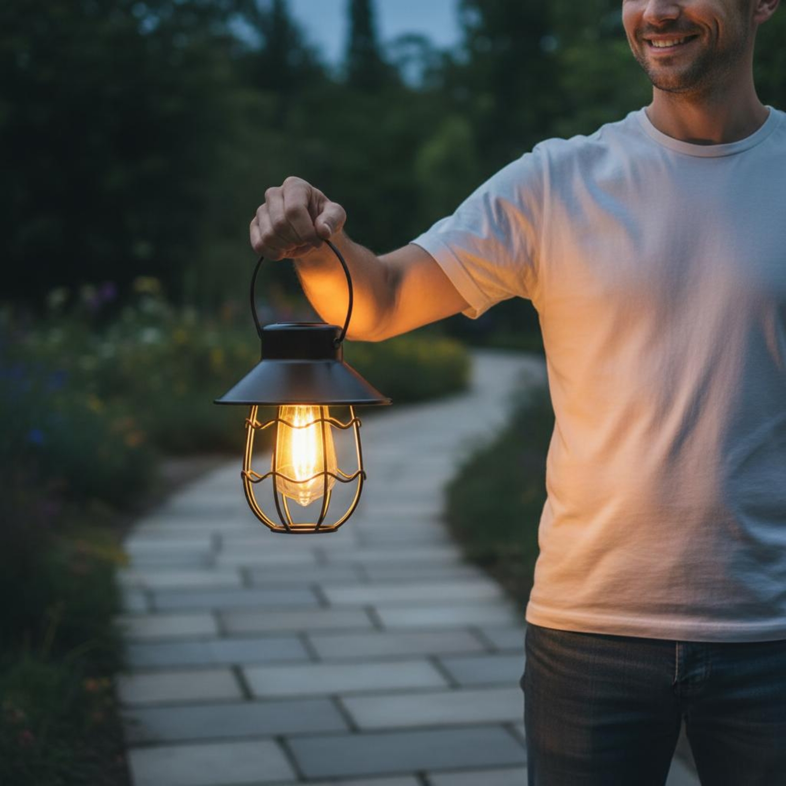 Wavy Frame Lantern Energy Savi - Outdoor Lighting And Decor avis et prix
