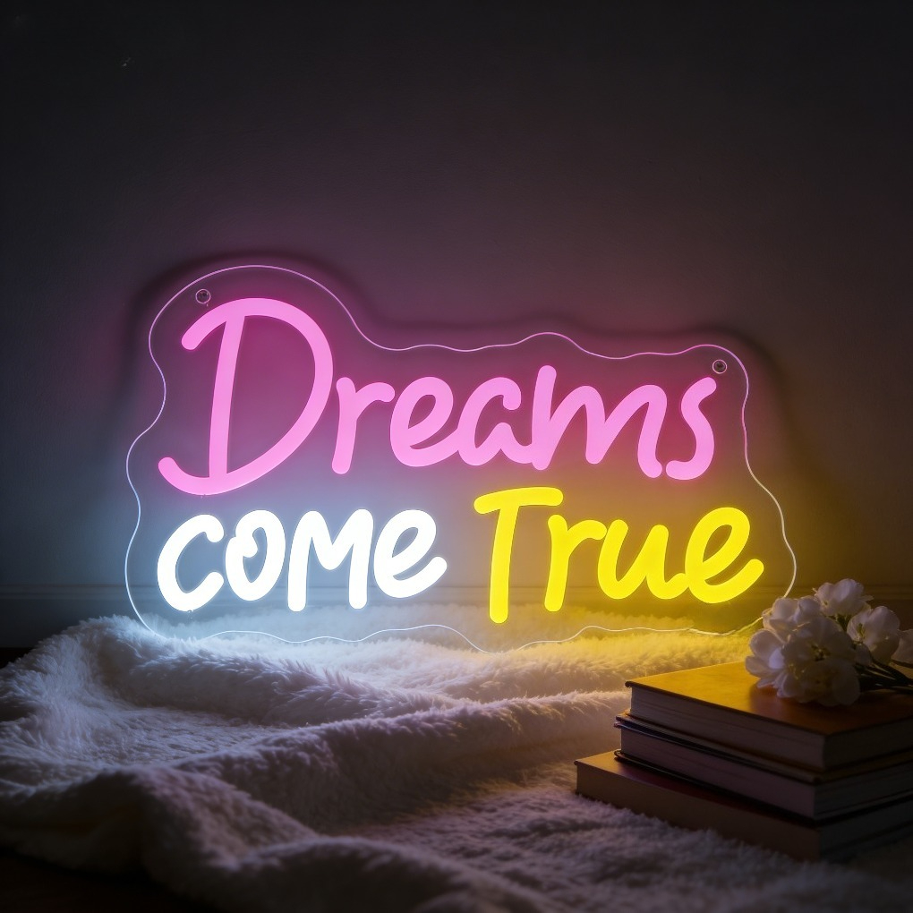 Dreams Come True Neon Light Si - Outdoor Lighting Quotes avis et prix