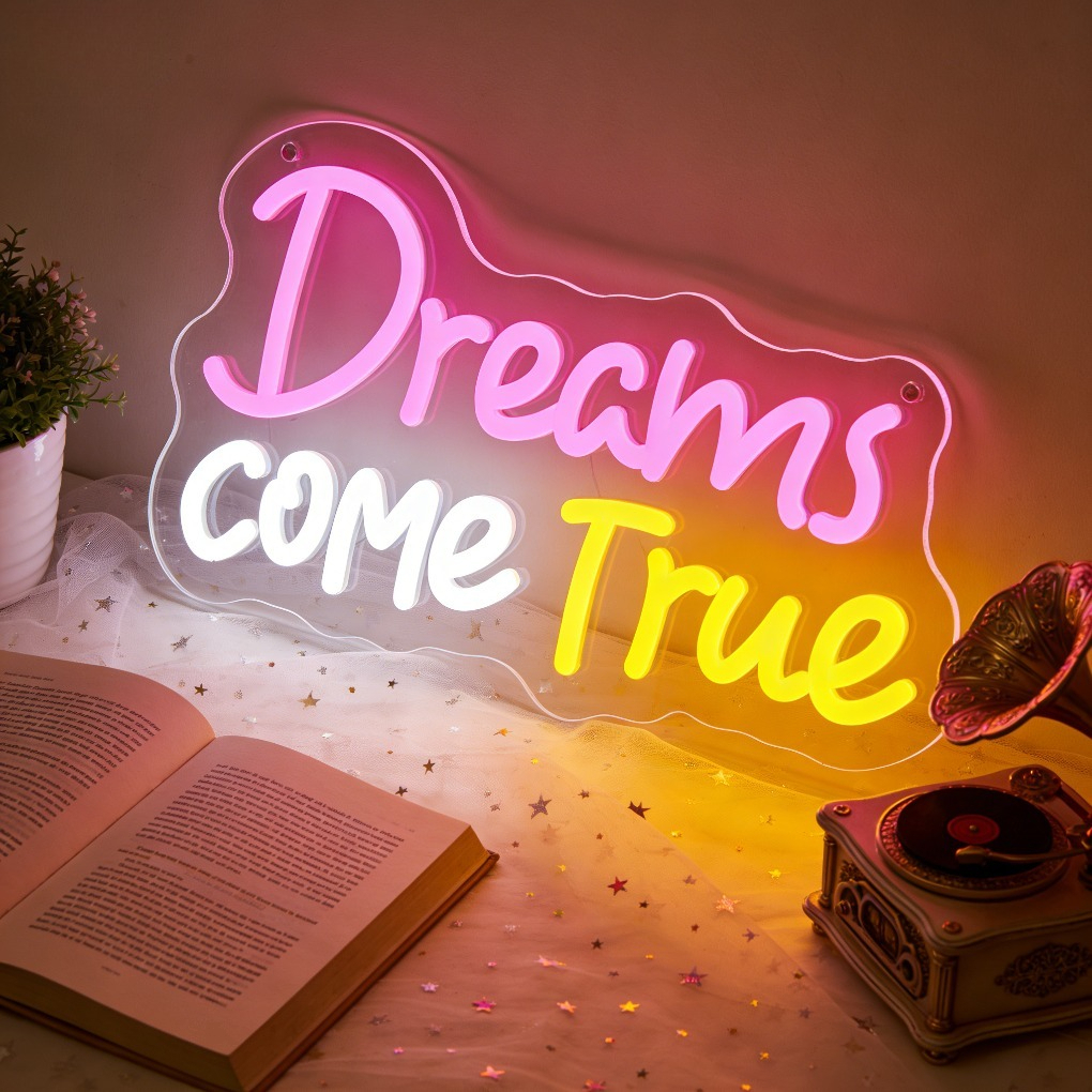 Dreams Come True Neon Light Si - Outdoor Lighting Quotes avis et prix