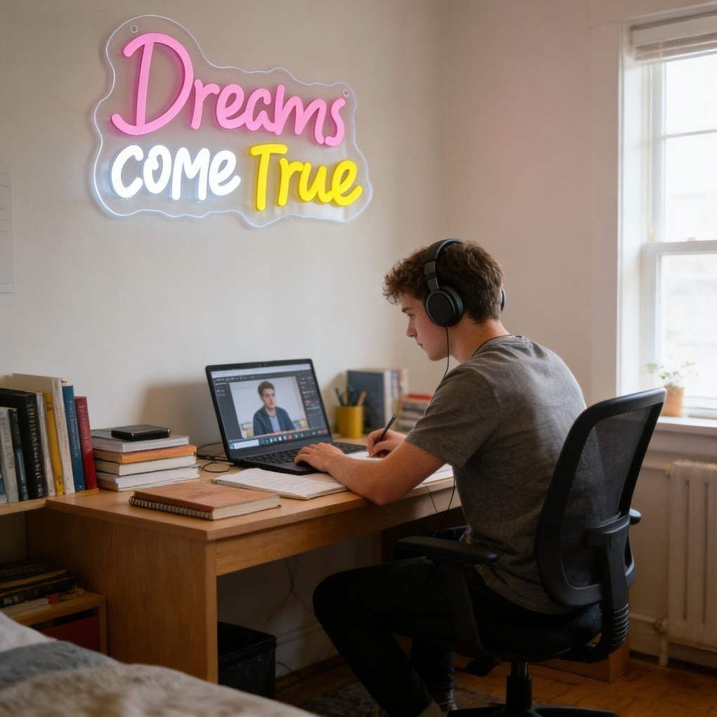 Dreams Come True Neon Light Si - Outdoor Lighting Quotes avis et prix