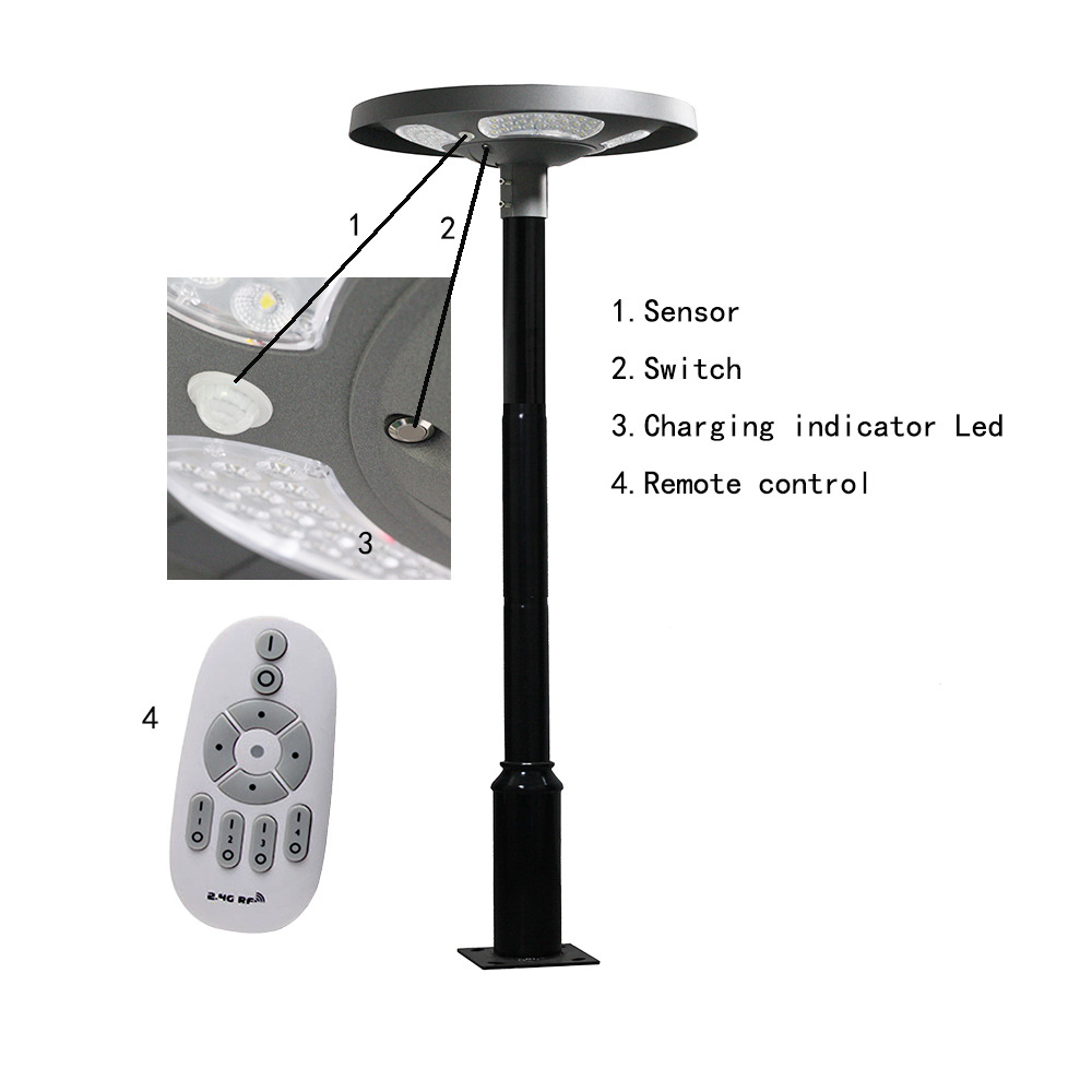 Waterproof IP65 UFO Solar LED  - Outdoor Lighting Pole avis et prix
