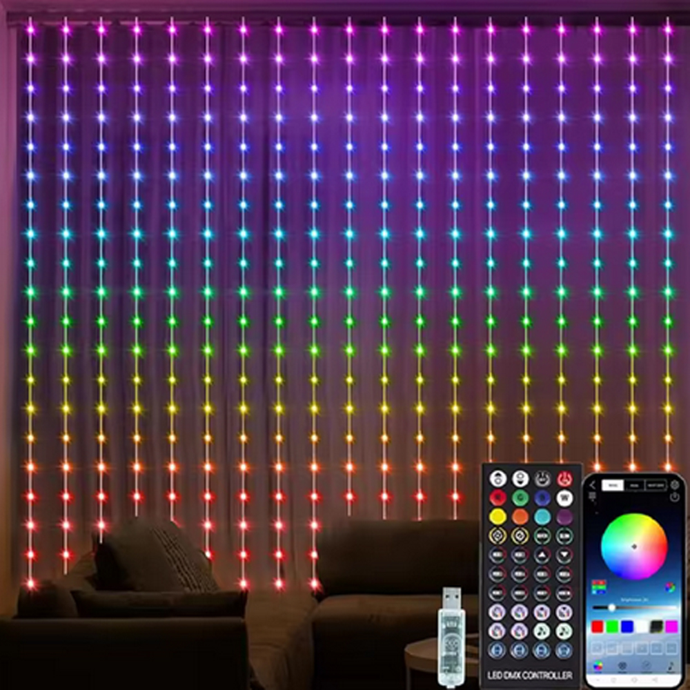 3M RGB Smart LED Curtain Light - Outdoor Lighting And Decor avis et prix