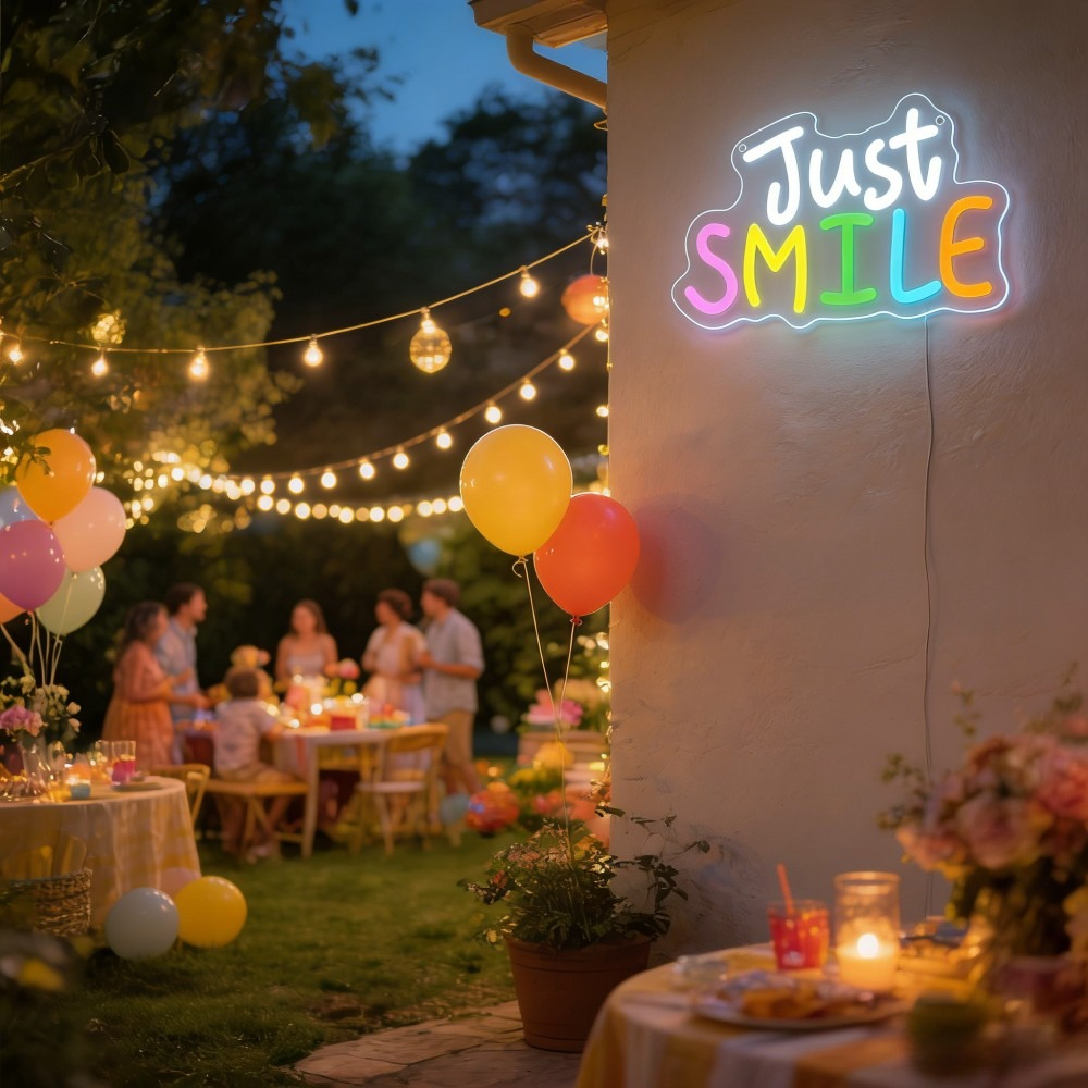 Just Smile LED Neon Sign for H - Outdoor Lighting Quotes avis et prix